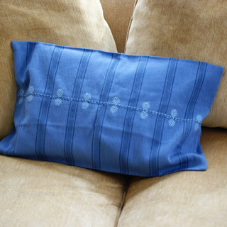 Dark Periwinkle Handwoven Pillows textiles Zinnia Folk Arts Lumbar  