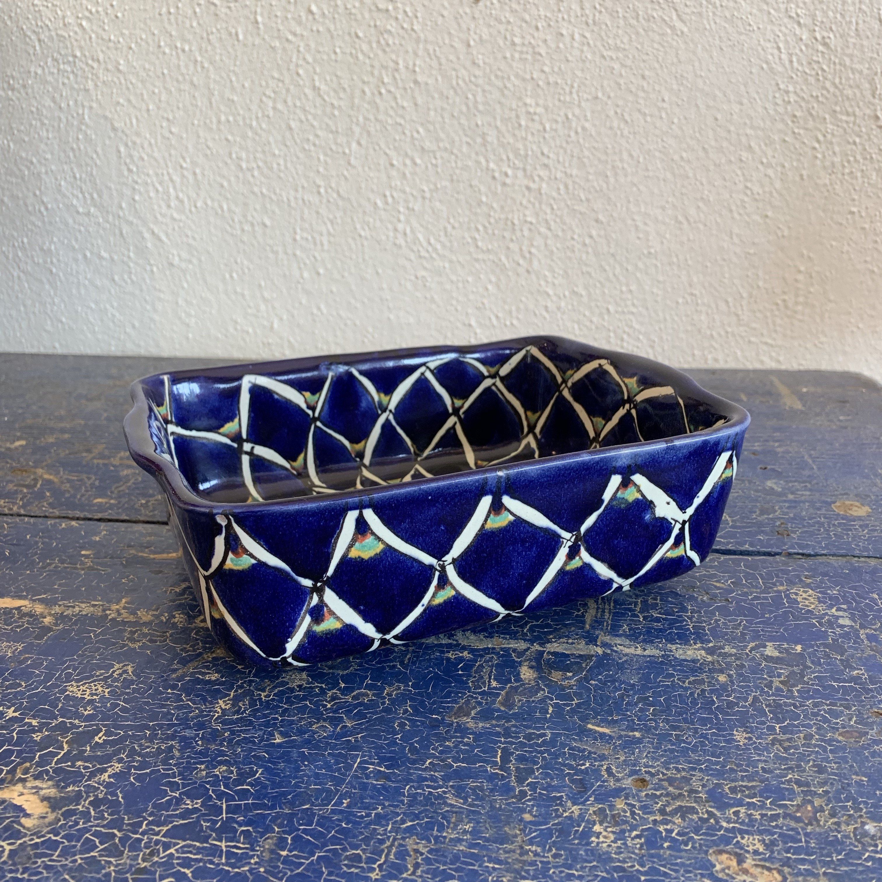 Deep Mexican Talavera Baking Dish, Chico, Ready to Ship Ceramics Zinnia Folk Arts   