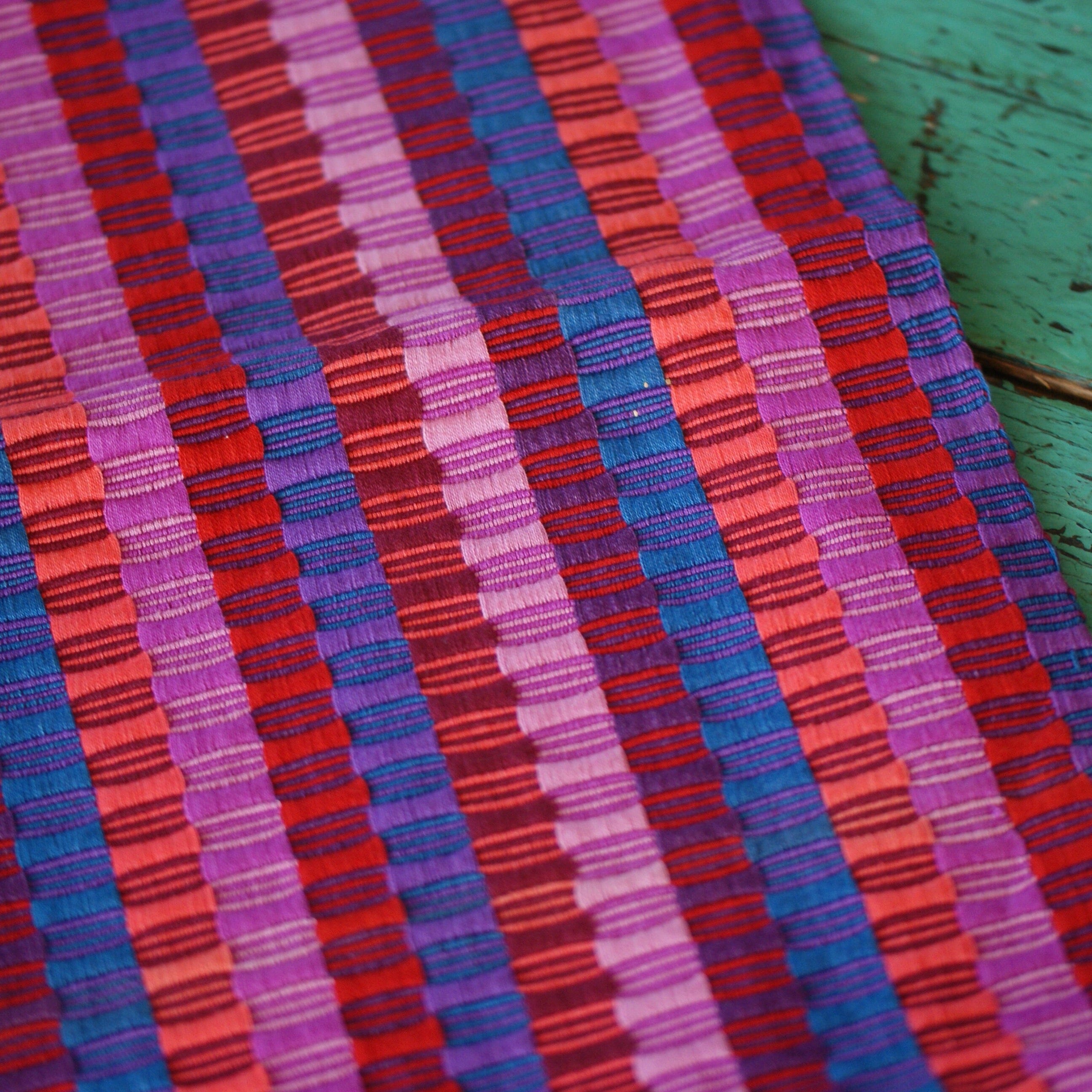 Double-Sided  Cotton Table Runners, Various Colors, Chiapas Textile Zinnia Folk Arts   