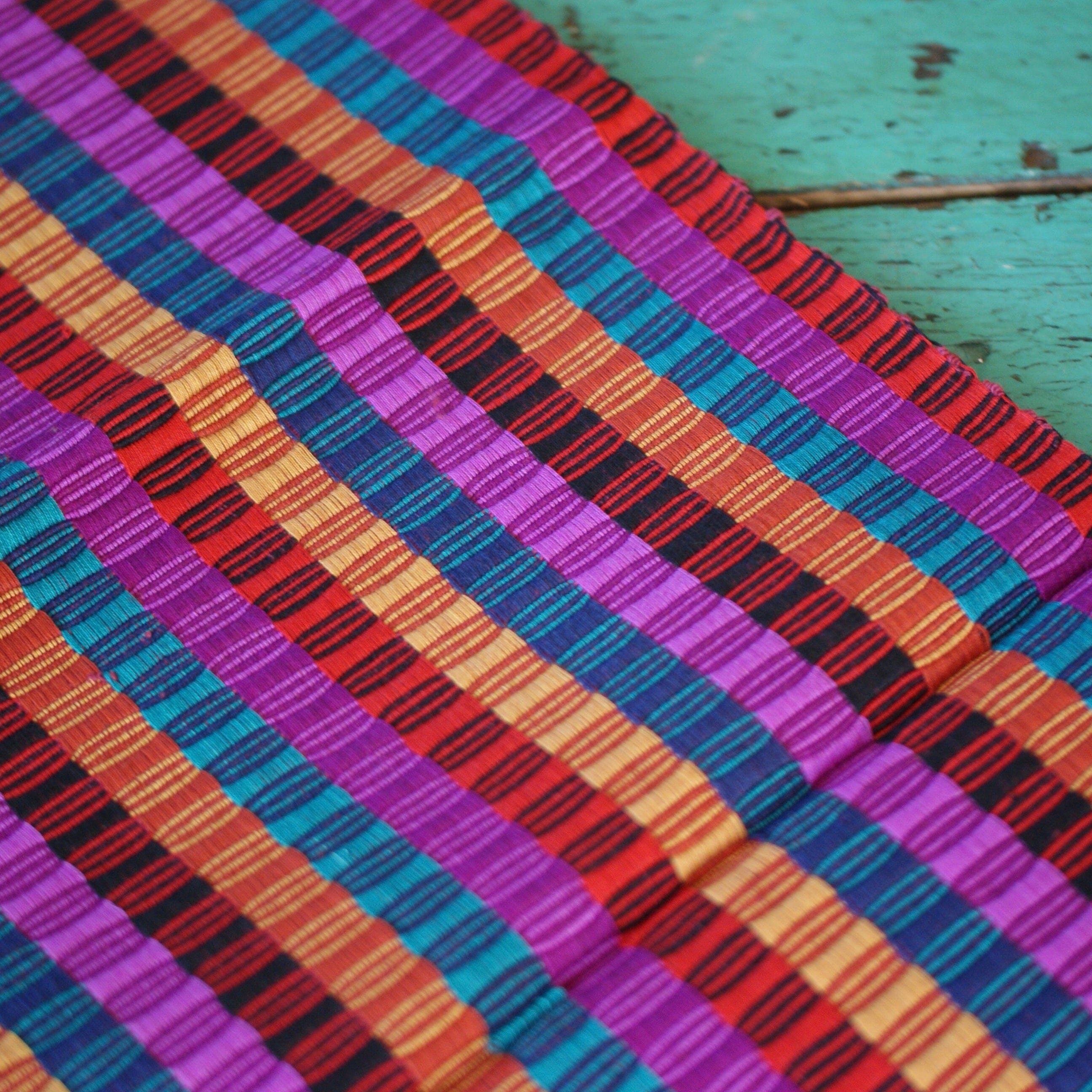 Double-Sided  Cotton Table Runners, Various Colors, Chiapas Textile Zinnia Folk Arts   