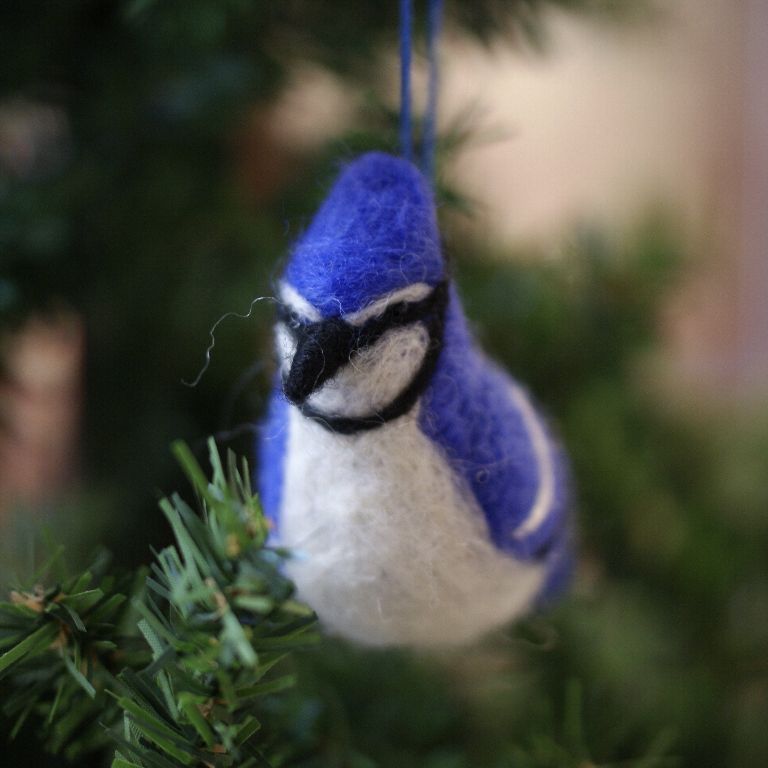 Felted Wool Birds, Guatemala Christmas Zinnia Folk Arts   