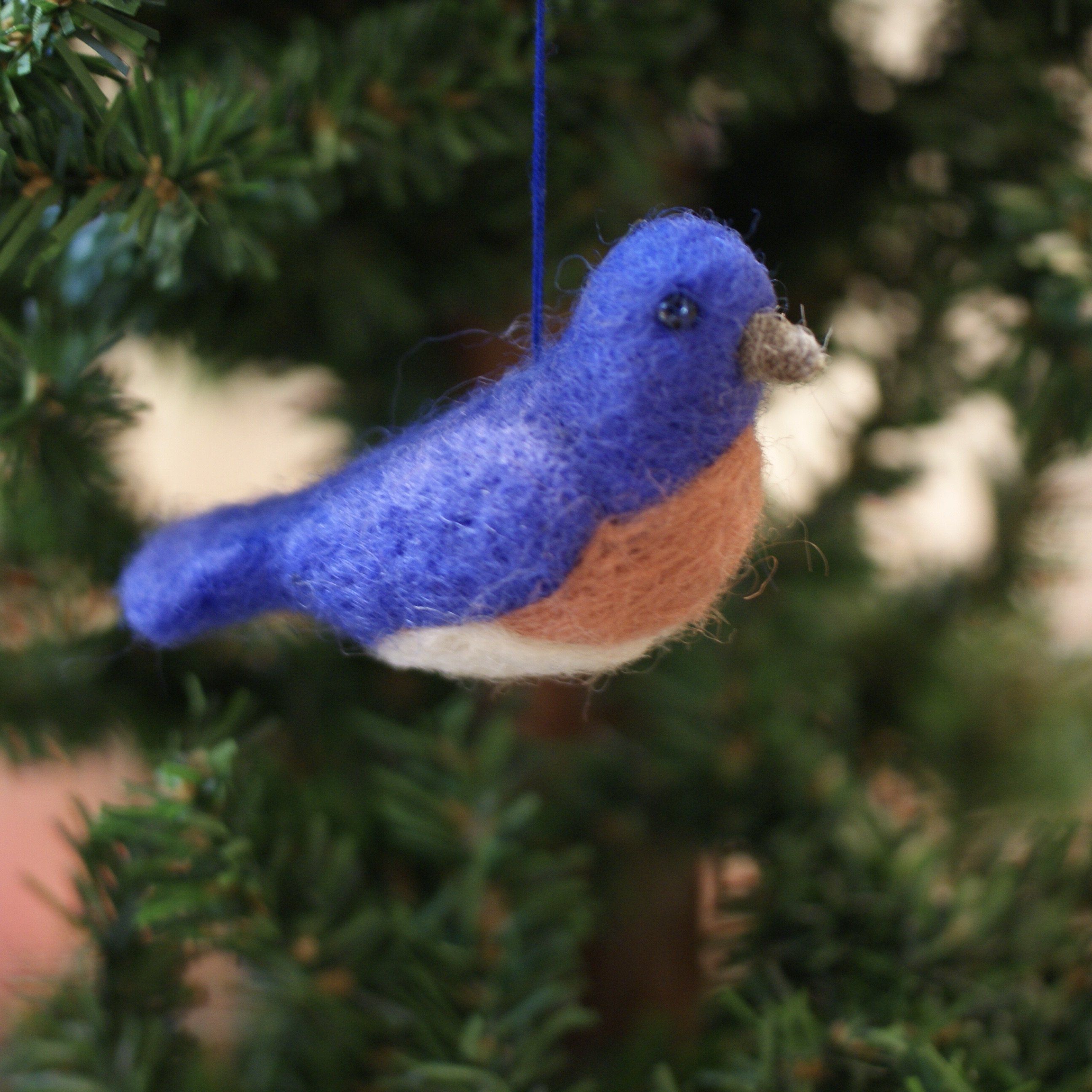 Felted Wool Birds, Guatemala Christmas Zinnia Folk Arts   