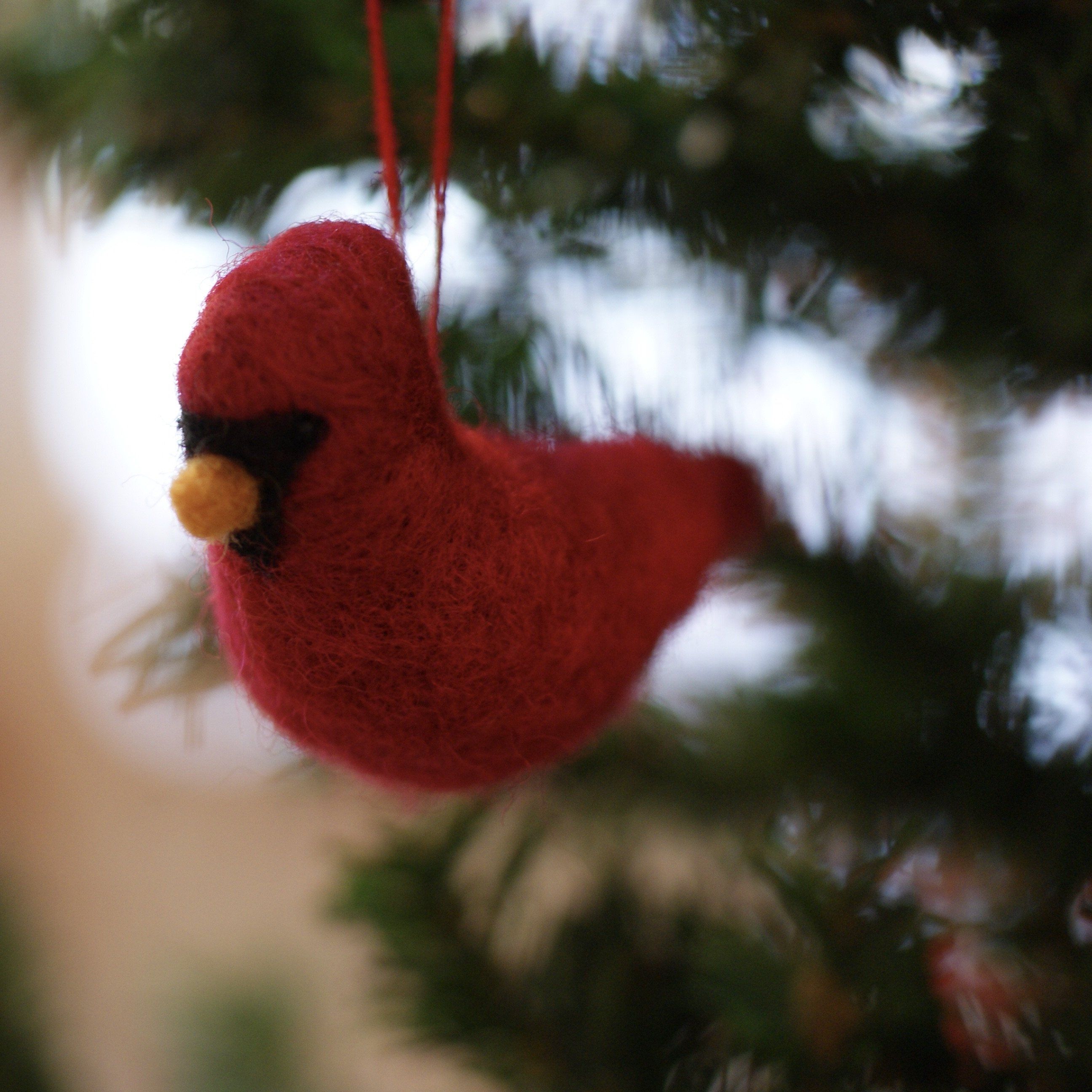 Felted Wool Birds, Guatemala Christmas Zinnia Folk Arts   