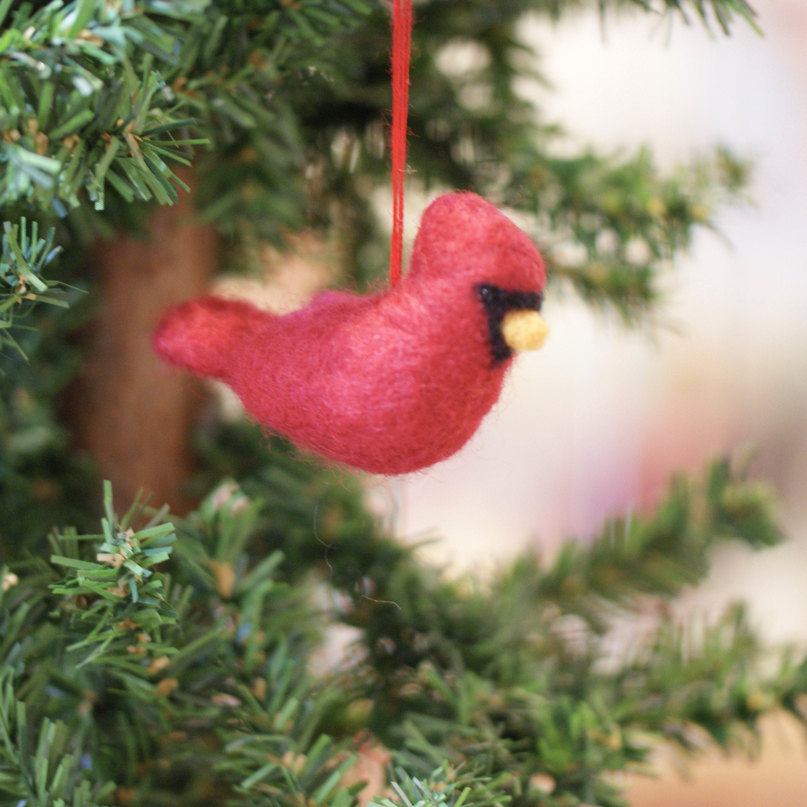 Felted Wool Birds, Guatemala Christmas Zinnia Folk Arts   