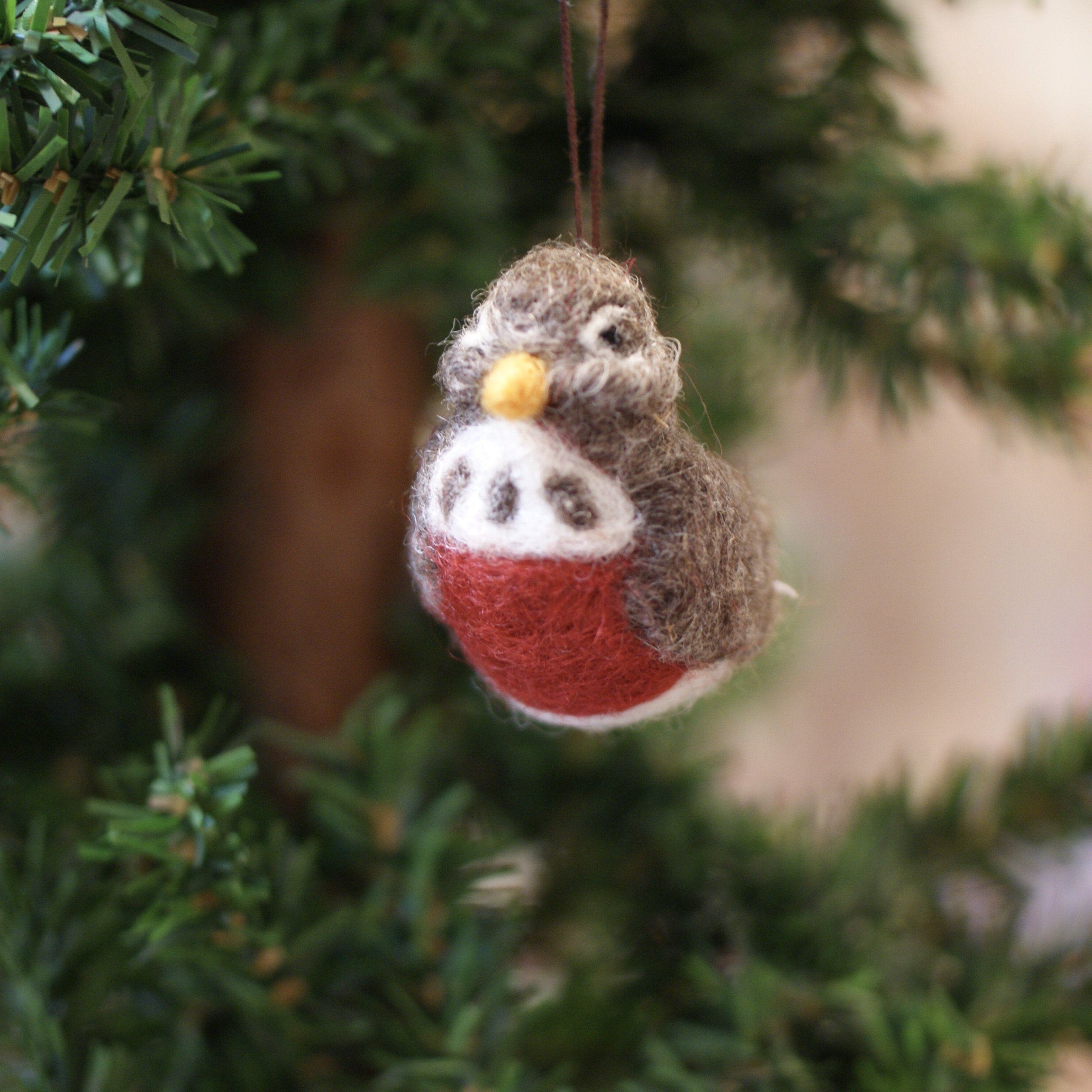 Felted Wool Birds, Guatemala Christmas Zinnia Folk Arts   