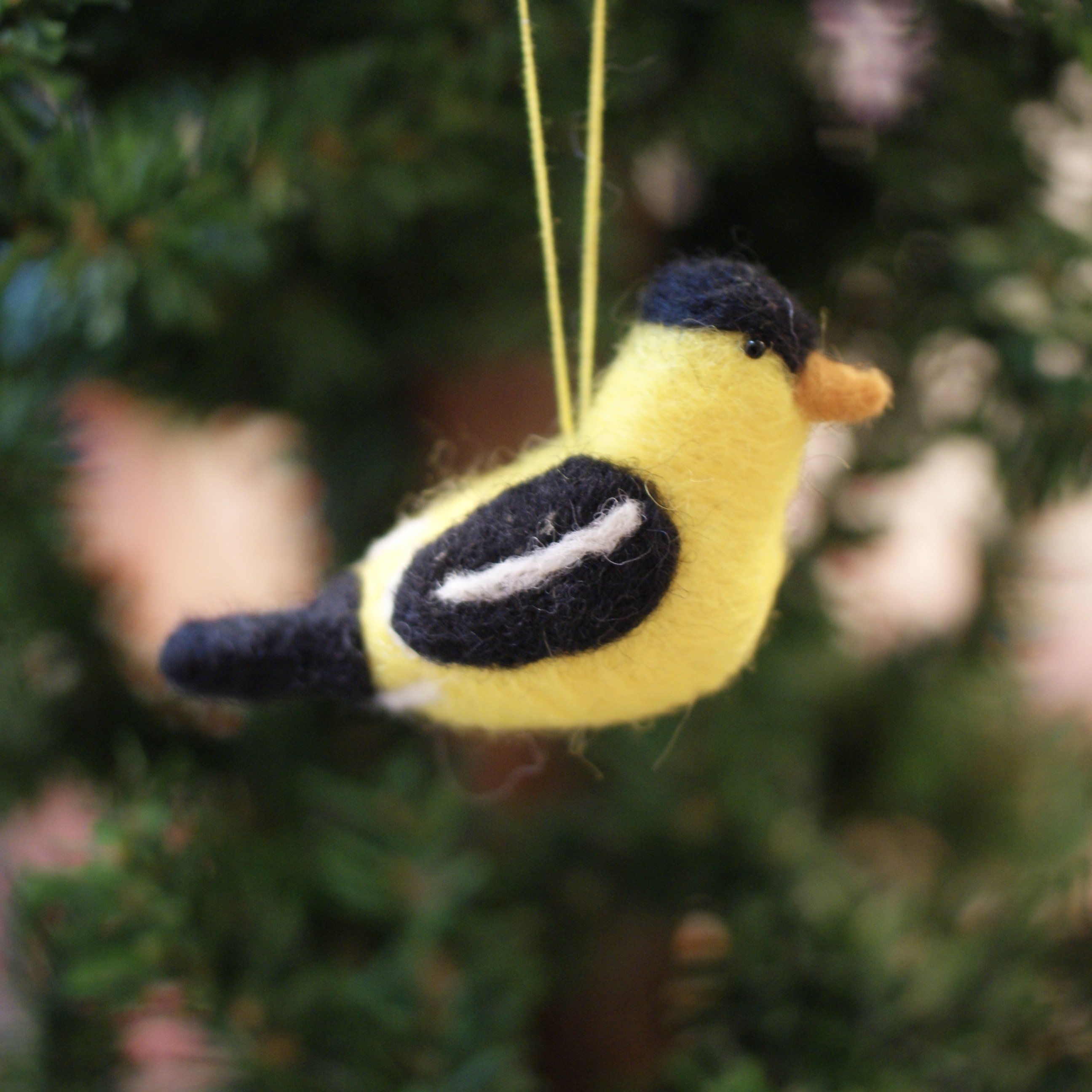 Felted Wool Birds, Guatemala Christmas Zinnia Folk Arts   
