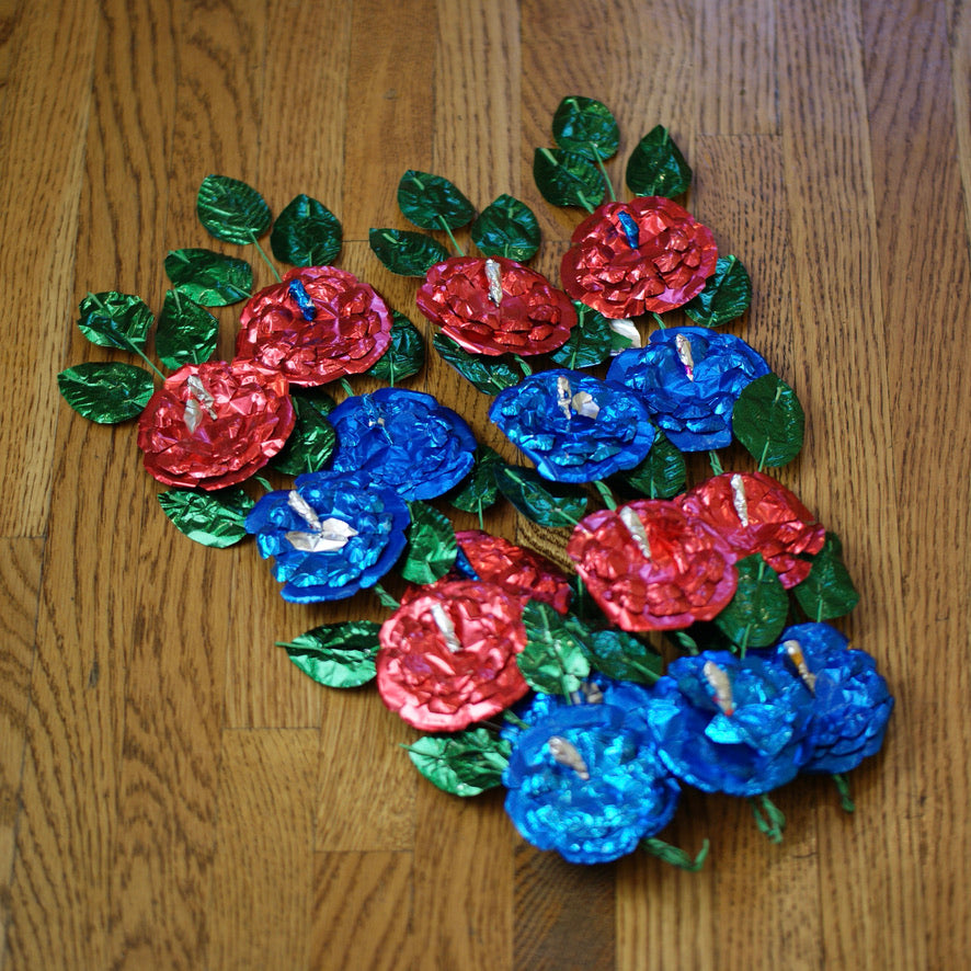 Foil Flower Sprays Fiesta Zinnia Folk Arts   