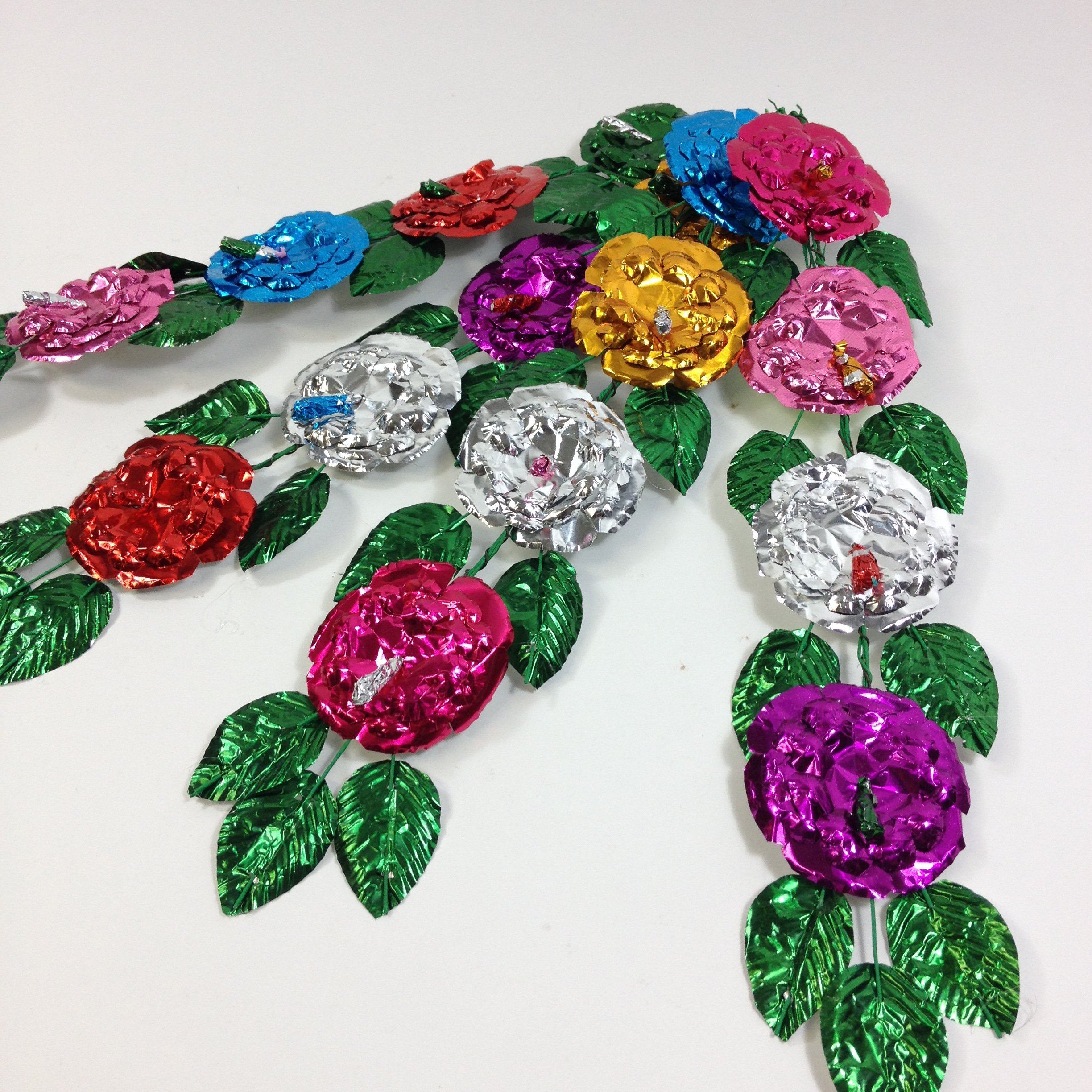 Foil Flower Sprays Fiesta Zinnia Folk Arts   