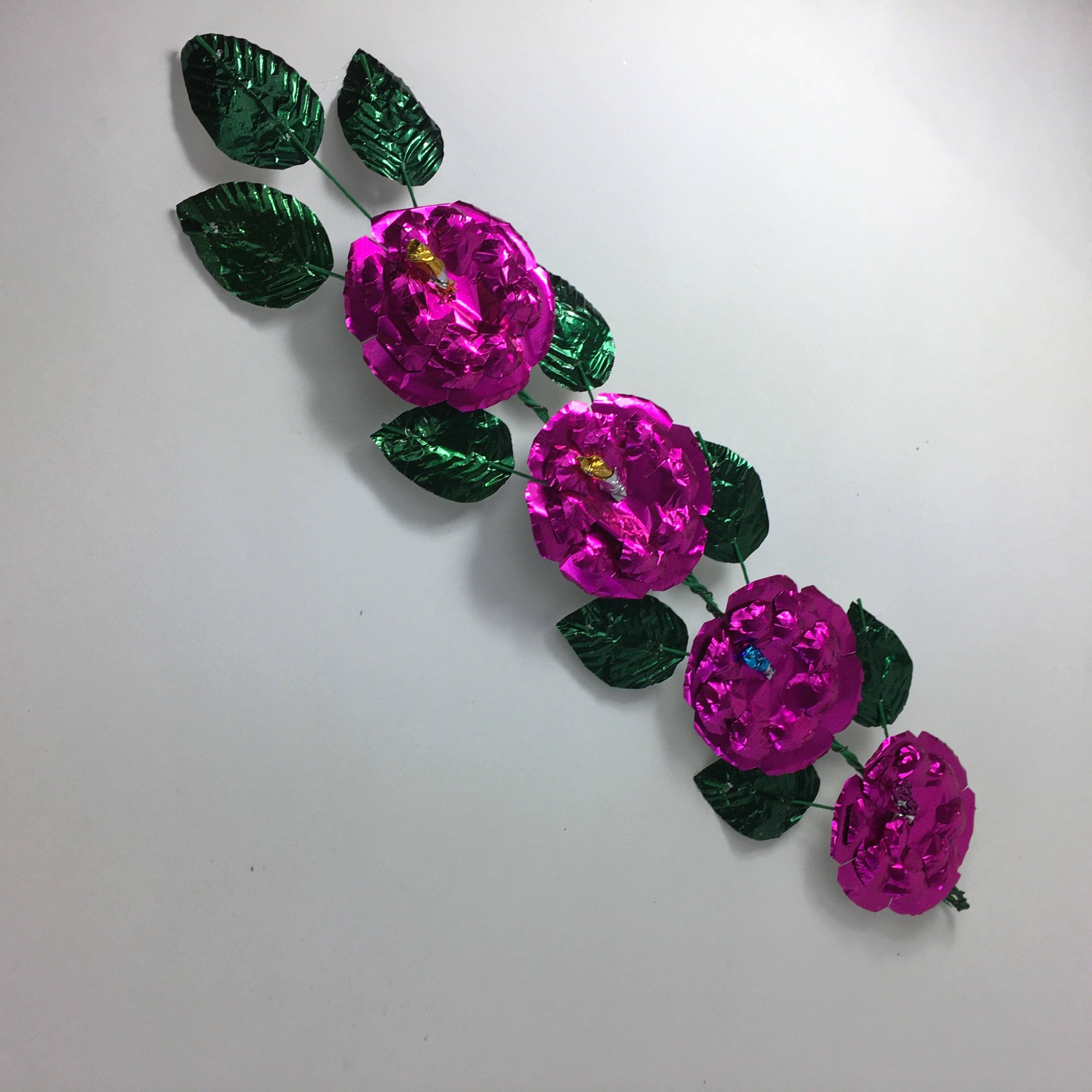 Foil Flower Sprays Fiesta Zinnia Folk Arts   