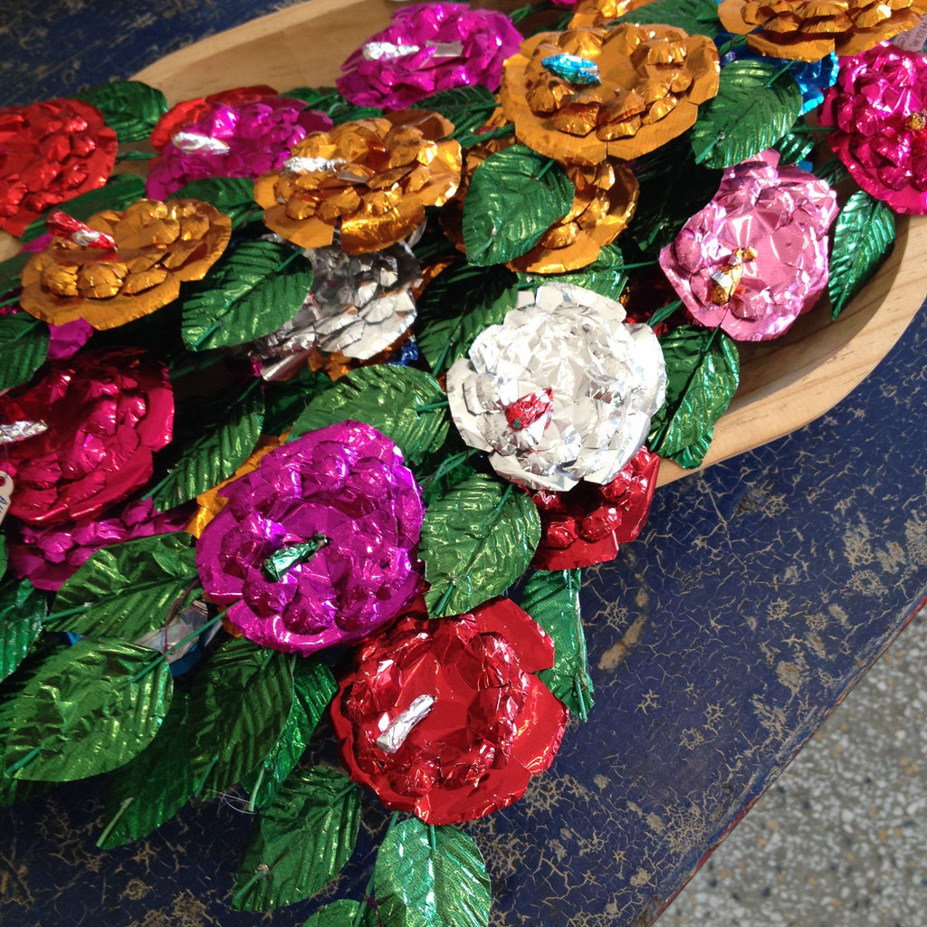 Foil Flower Sprays Fiesta Zinnia Folk Arts Multi-color  