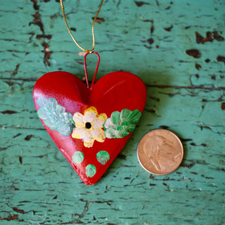 Folky Tin Mexican Hearts holiday Zinnia Folk Arts   