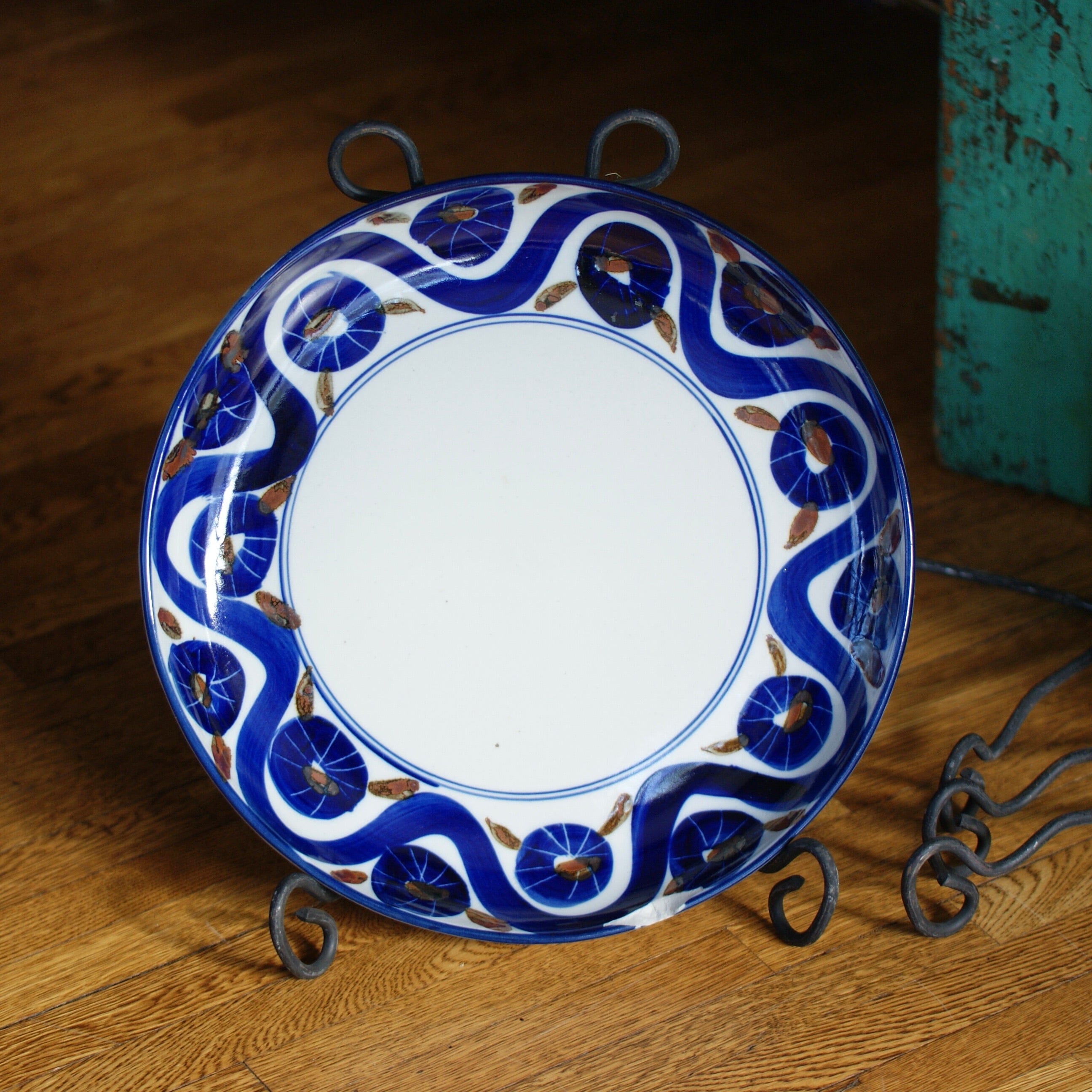 Forged Iron Plate or Bowl Holders  Zinnia Folk Arts   