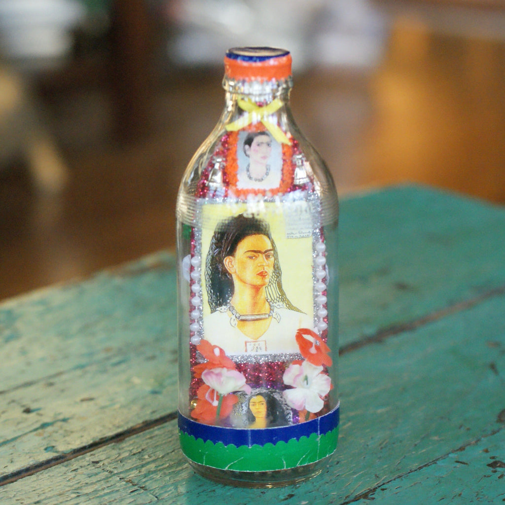 Frida Shrine in a Bottle Whimsical Zinnia Folk Arts   