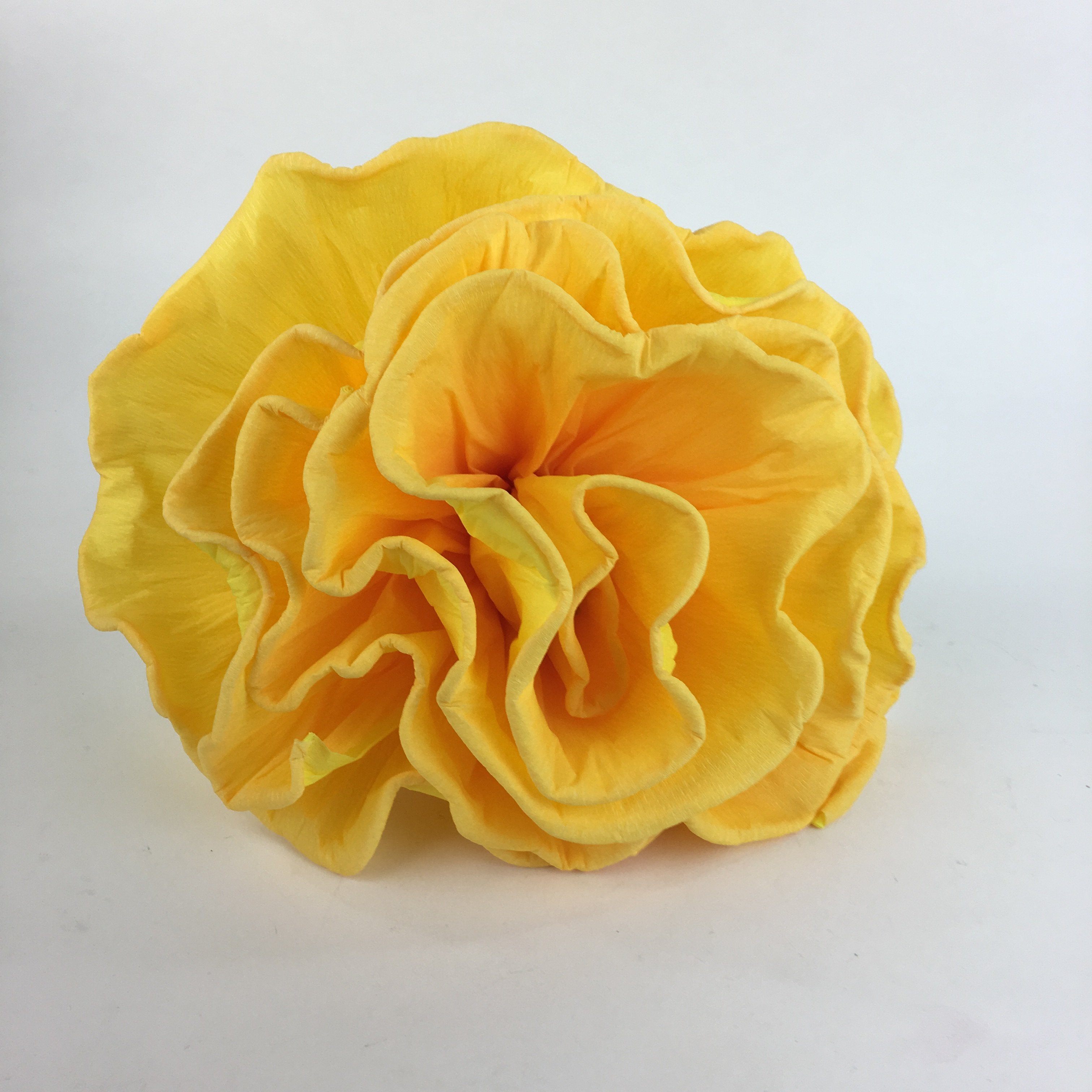 Giant Mexican Paper Flowers Fiesta Zinnia Folk Arts Bright Yellow  
