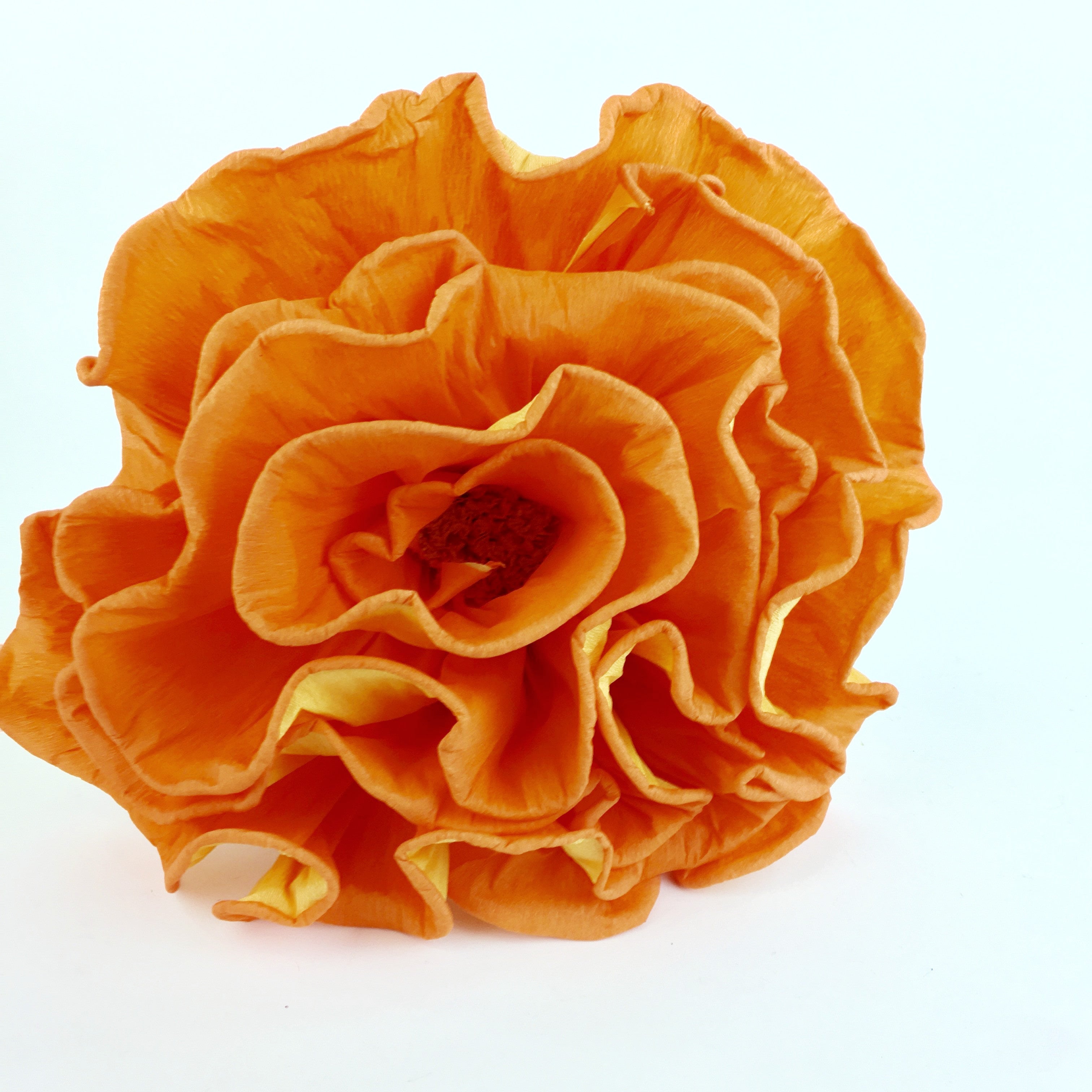 Giant Mexican Paper Flowers Fiesta Zinnia Folk Arts Orange  