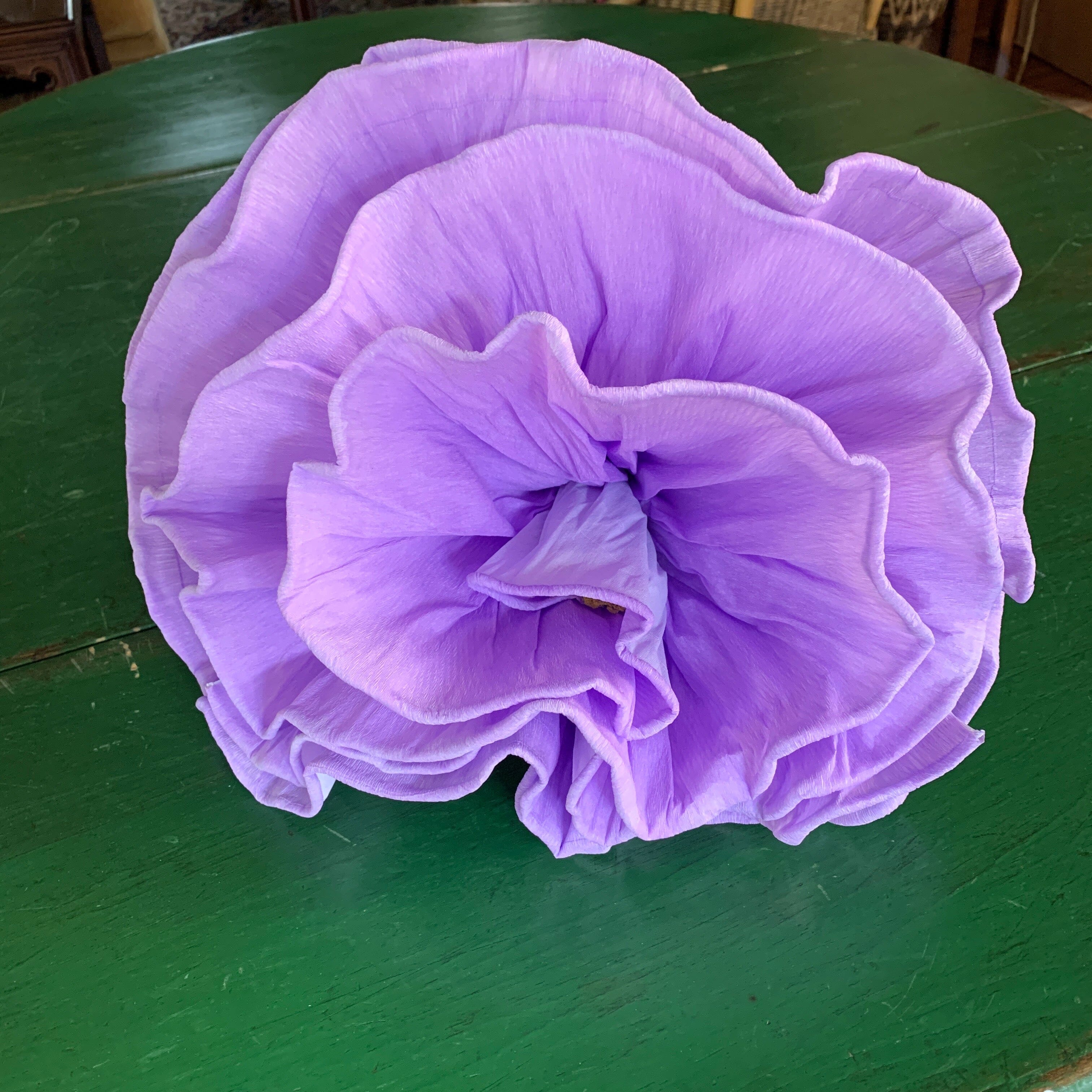 Giant Mexican Paper Flowers Fiesta Zinnia Folk Arts Pale Lavender  