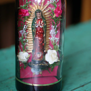 Guadalupe Shrine in a Bottle religious Zinnia Folk Arts   