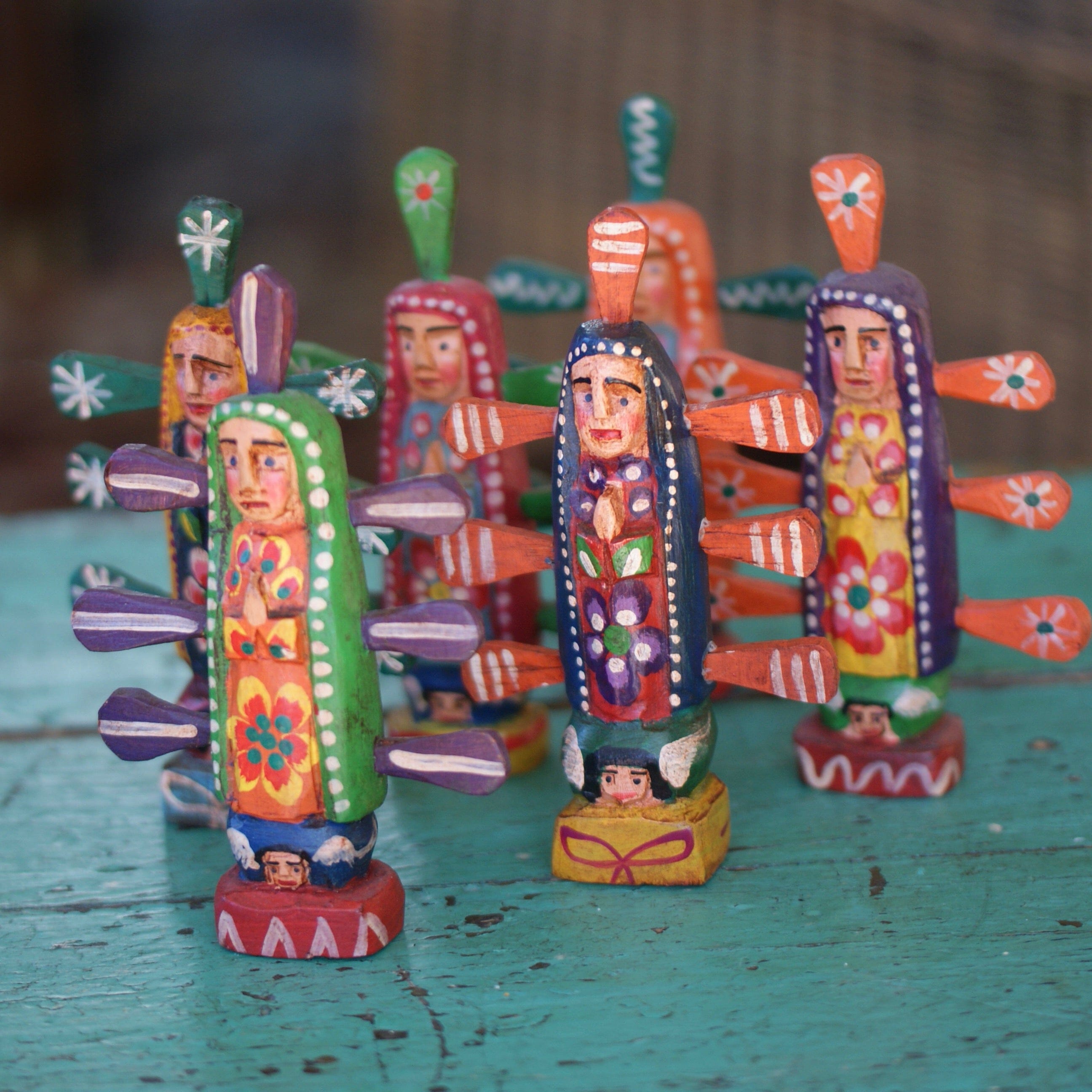 Guatemalan Virgen de Guadalupe Santos  Zinnia Folk Arts   