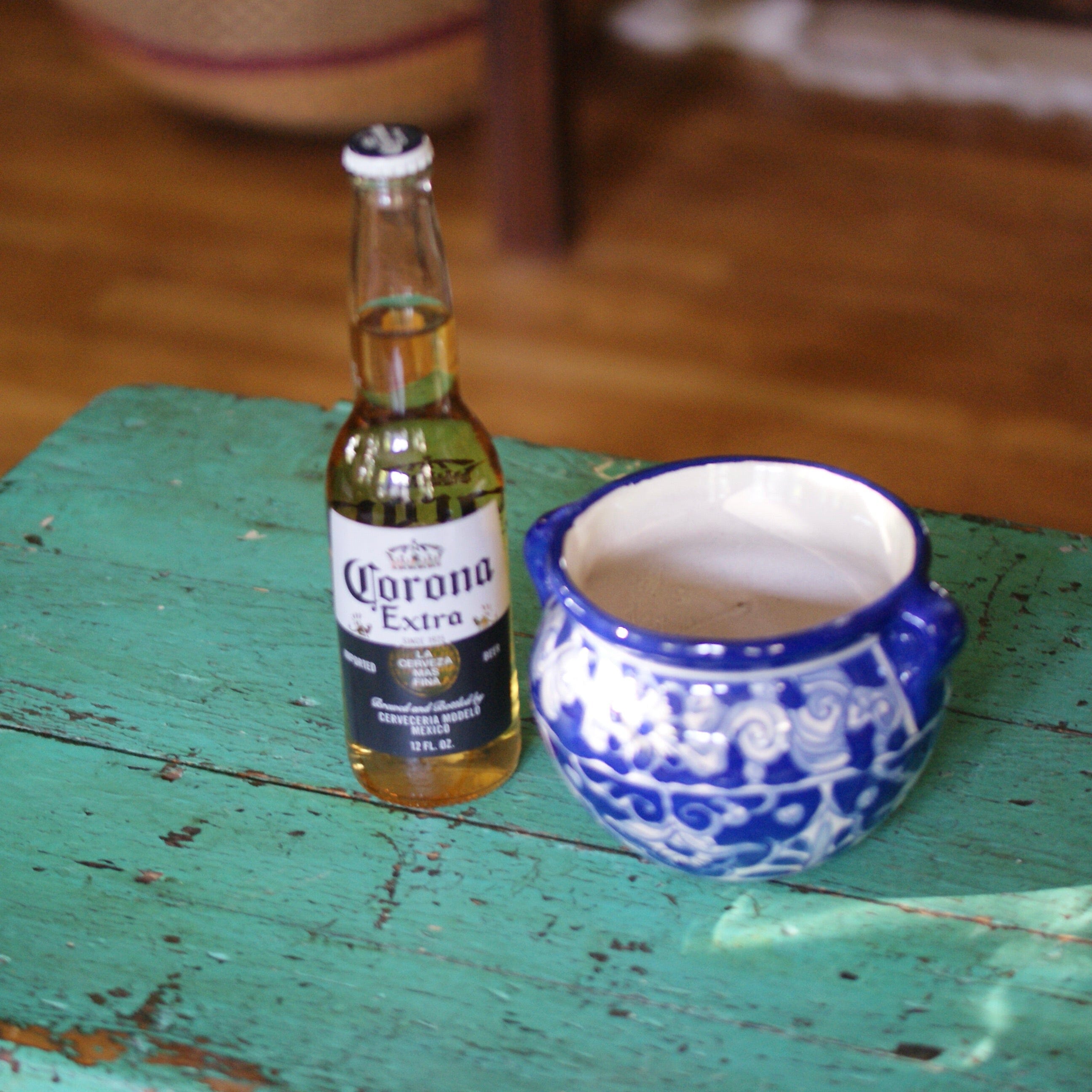 Handled Flower Pot Blue/White, Ready to Ship Pots and Vases Zinnia Folk Arts   