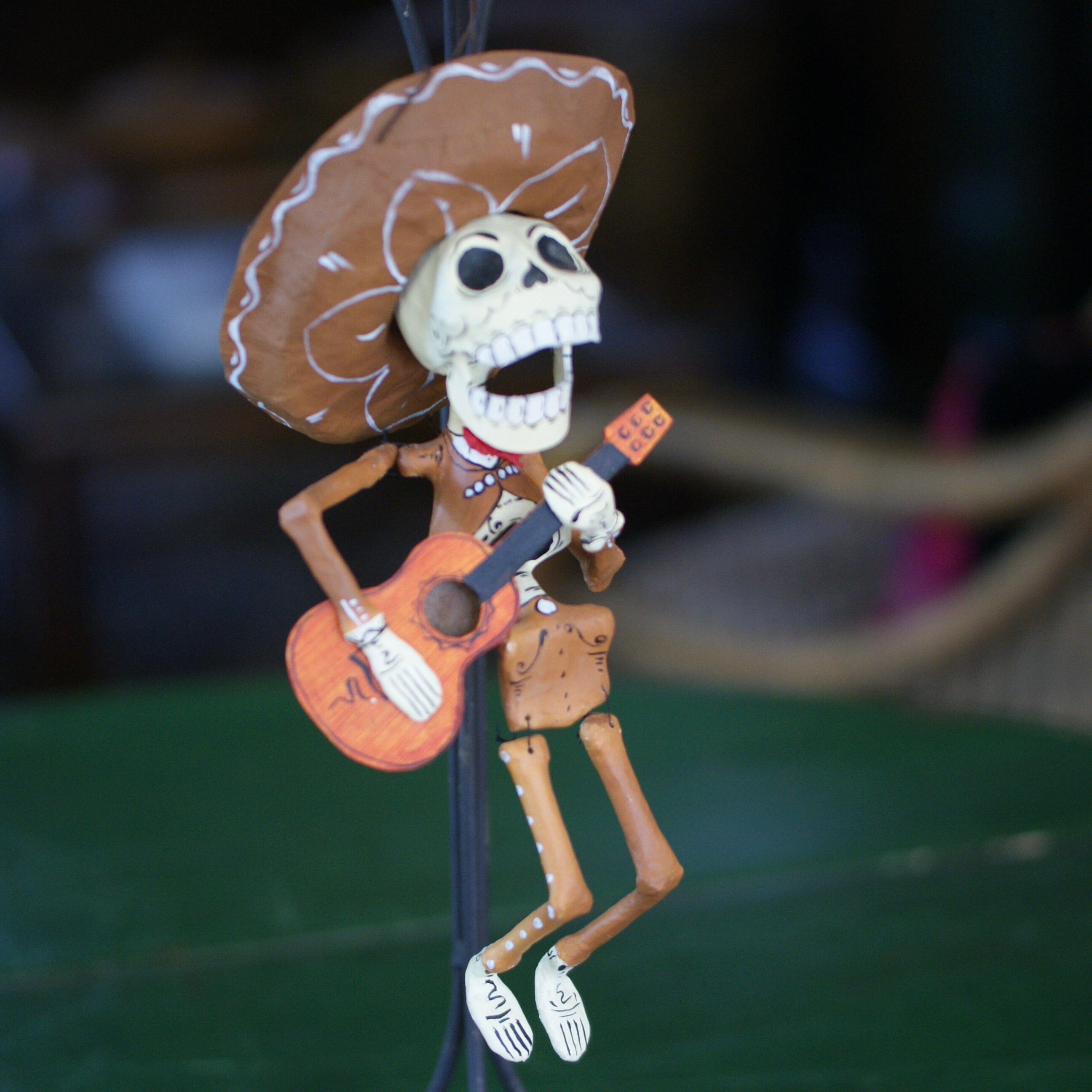 Hanging Paper Mache Mariachi Skeletons – Zinnia Folk Arts