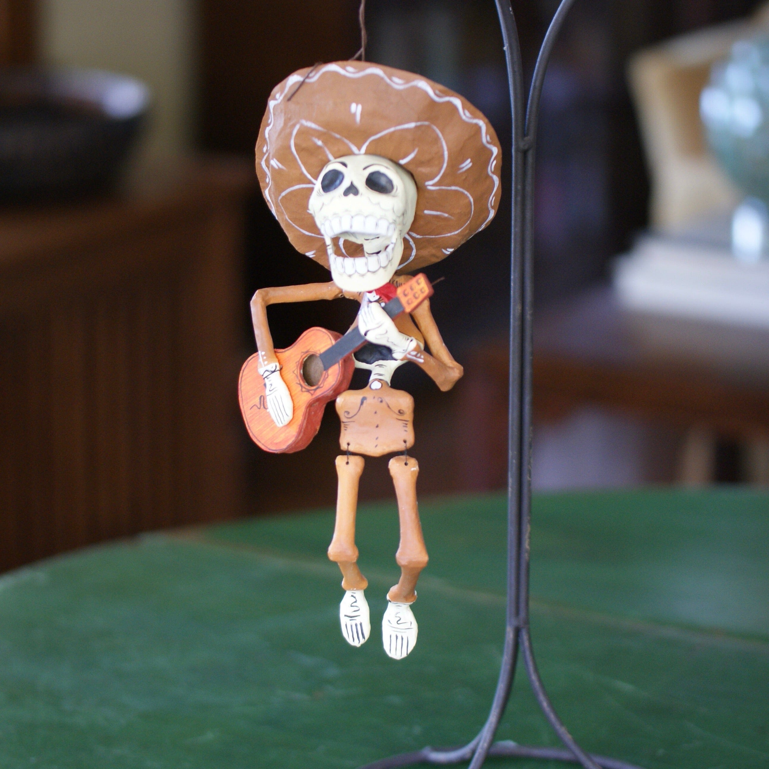 Hanging Paper Mache Mariachi Skeletons – Zinnia Folk Arts