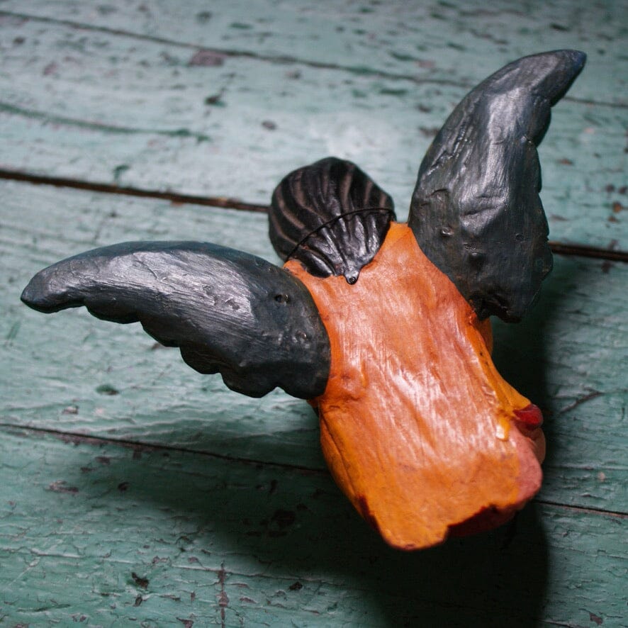 Hanging Wooden Wall Angel  Zinnia Folk Arts   