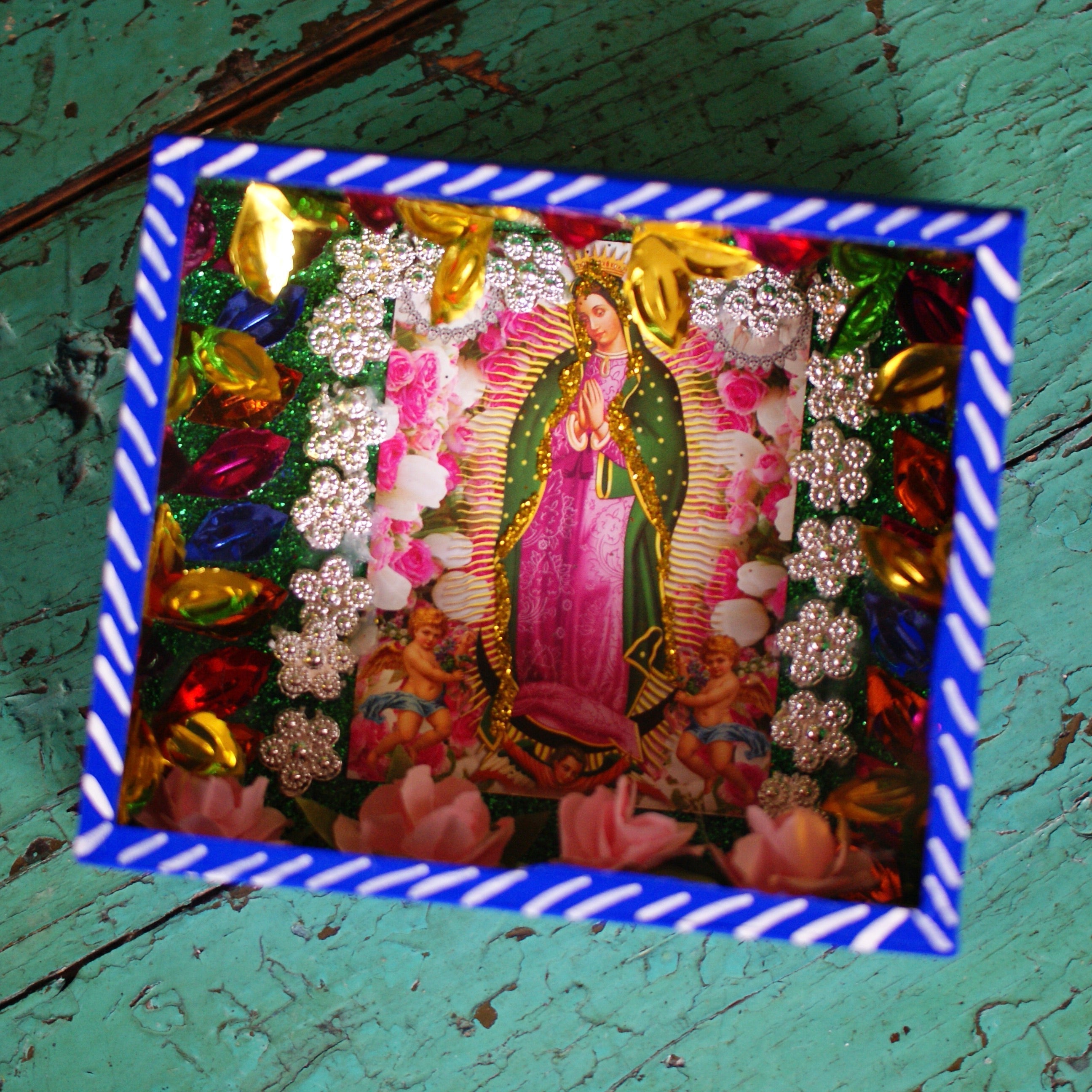 La Virgen de Guadalupe, Nicho Boxes, 3 Sizes religious Zinnia Folk Arts   