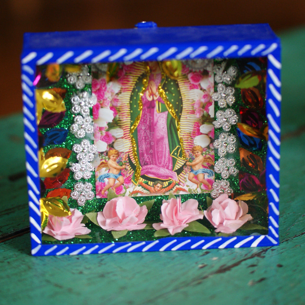 La Virgen de Guadalupe, Nicho Boxes, 3 Sizes religious Zinnia Folk Arts Guadalupe-Medium 1  