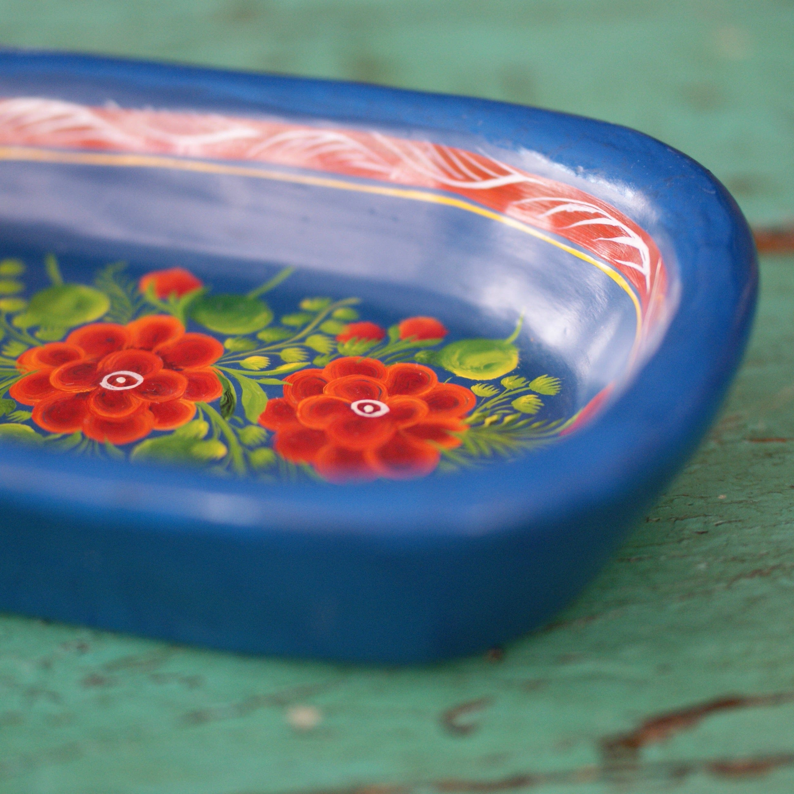 Small Lacquered Olínala Trays Home Decor Zinnia Folk Arts