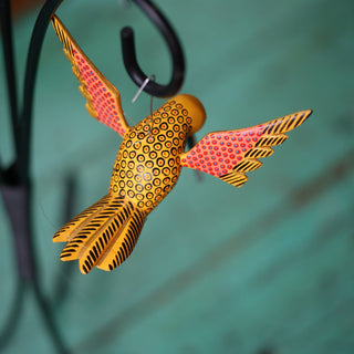 Large Carved and Painted Hummingbirds, Xuana Family, San Martin Tilcajete Whimsical Zinnia Folk Arts   