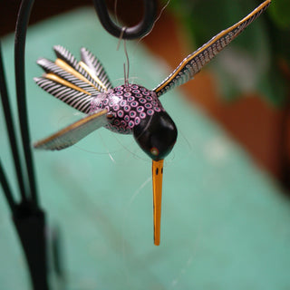 Large Carved and Painted Hummingbirds, Xuana Family, San Martin Tilcajete Whimsical Zinnia Folk Arts   