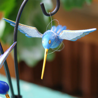 Large Carved and Painted Hummingbirds, Xuana Family, San Martin Tilcajete Whimsical Zinnia Folk Arts   