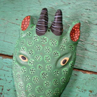 Large Clay Painted Animal Masks Whimsical Zinnia Folk Arts   