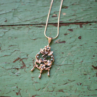 Large Oval Baroque Silver Necklace Jewelry Zinnia Folk Arts   