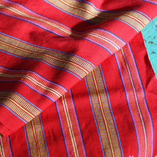 Long Red Pantelho Striped Table Runner, 8' Long Textile Zinnia Folk Arts   