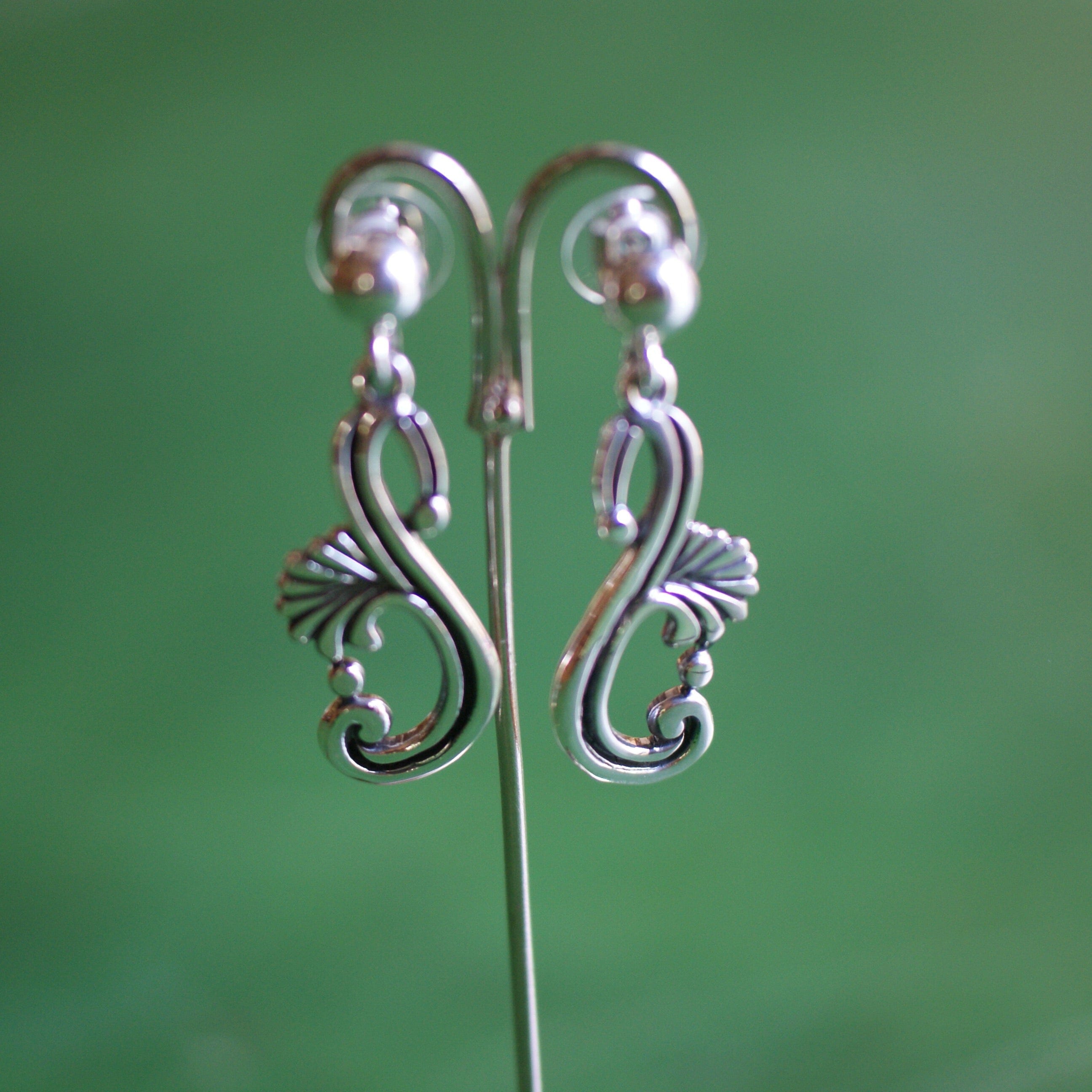 Margot Replica Silver Earrings, Posts Jewelry Zinnia Folk Arts   