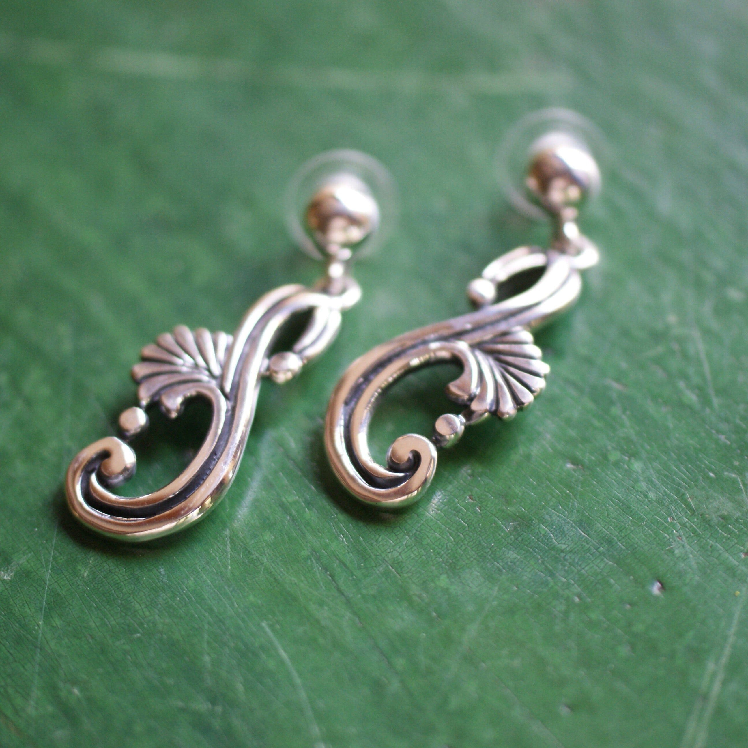 Margot Replica Silver Earrings, Posts Jewelry Zinnia Folk Arts   