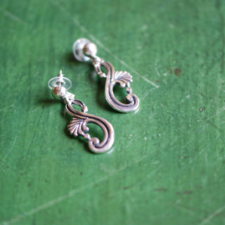 Margot Replica Silver Earrings, Posts Jewelry Zinnia Folk Arts   