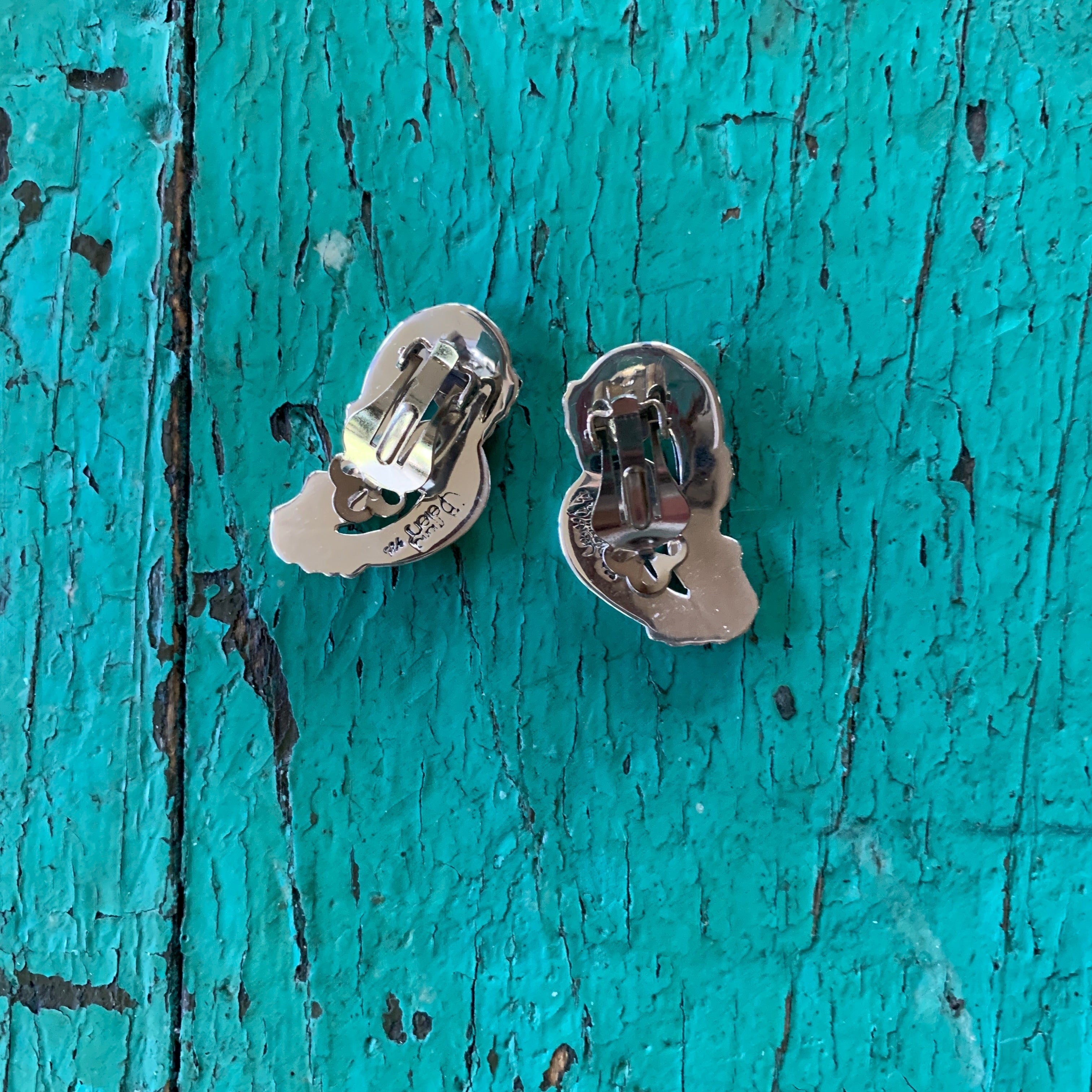 Margot Replica, Sterling Silver Post Earrings Jewelry Zinnia Folk Arts