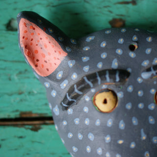 Medium Clay Painted Animal Masks Whimsical Zinnia Folk Arts   