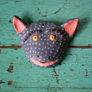 Medium Clay Painted Animal Masks Whimsical Zinnia Folk Arts   