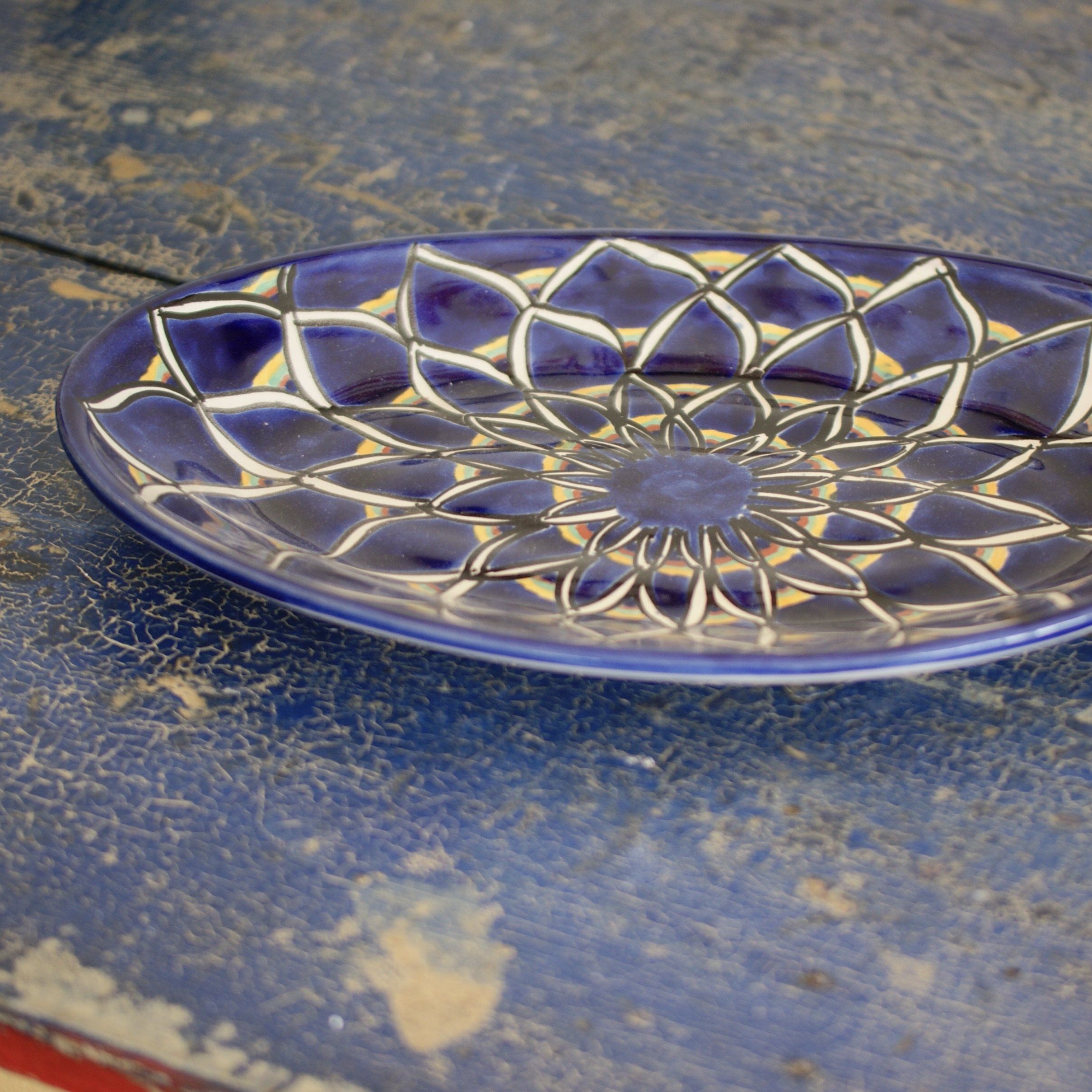 Medium Talavera Serving Platter, Ready to Ship Ceramics Zinnia Folk Arts   