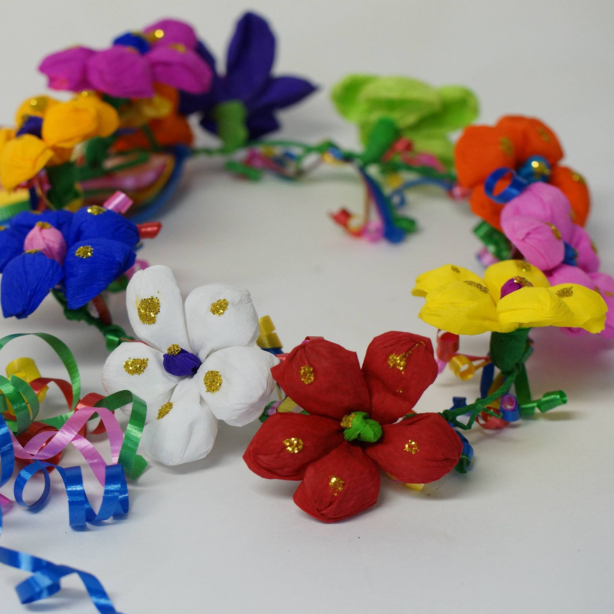 Mexican Paper Flower Crowns, or Coronas Fiesta Zinnia Folk Arts   