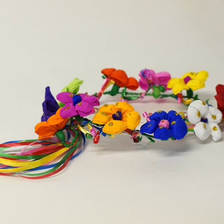 Mexican Paper Flower Crowns, or Coronas Fiesta Zinnia Folk Arts   