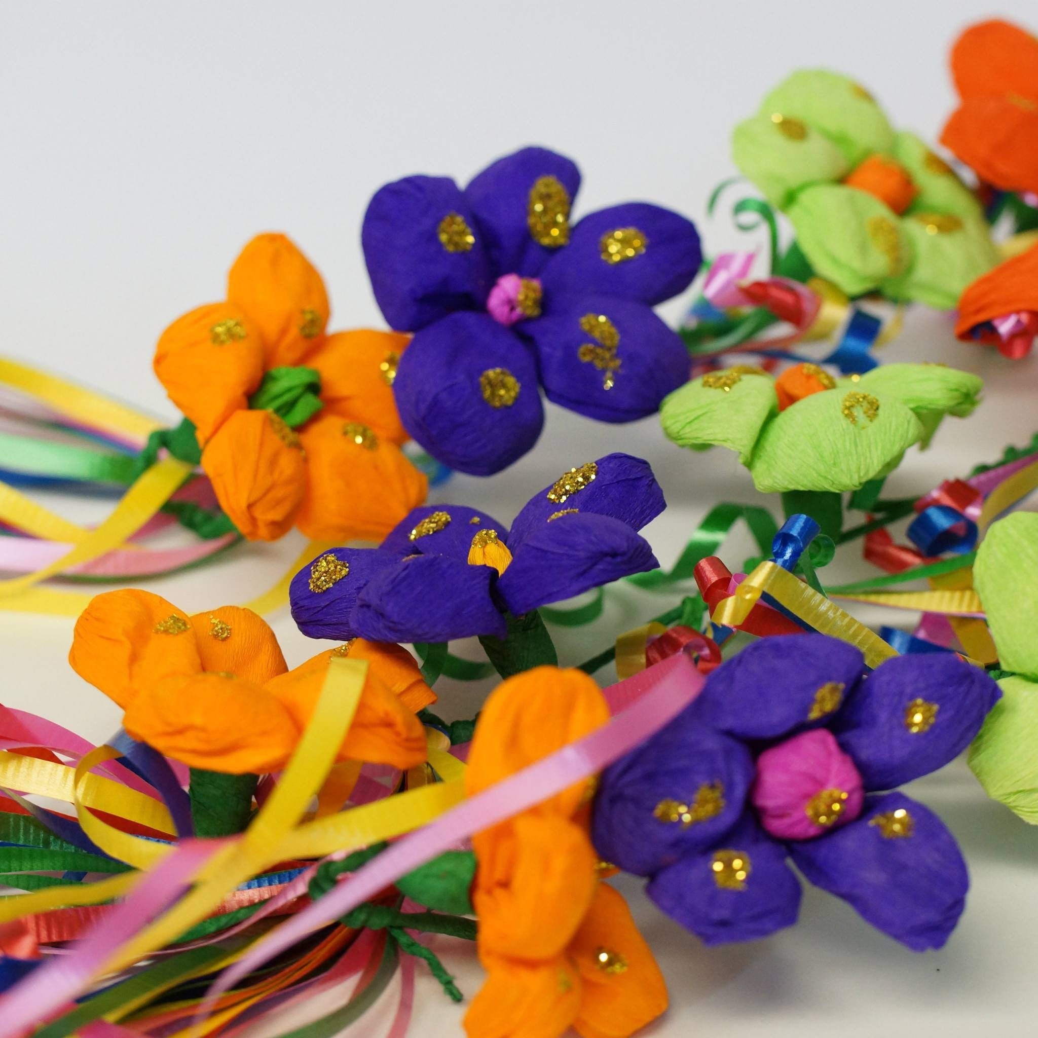 Mexican Paper Flower Crowns, or Coronas Fiesta Zinnia Folk Arts   