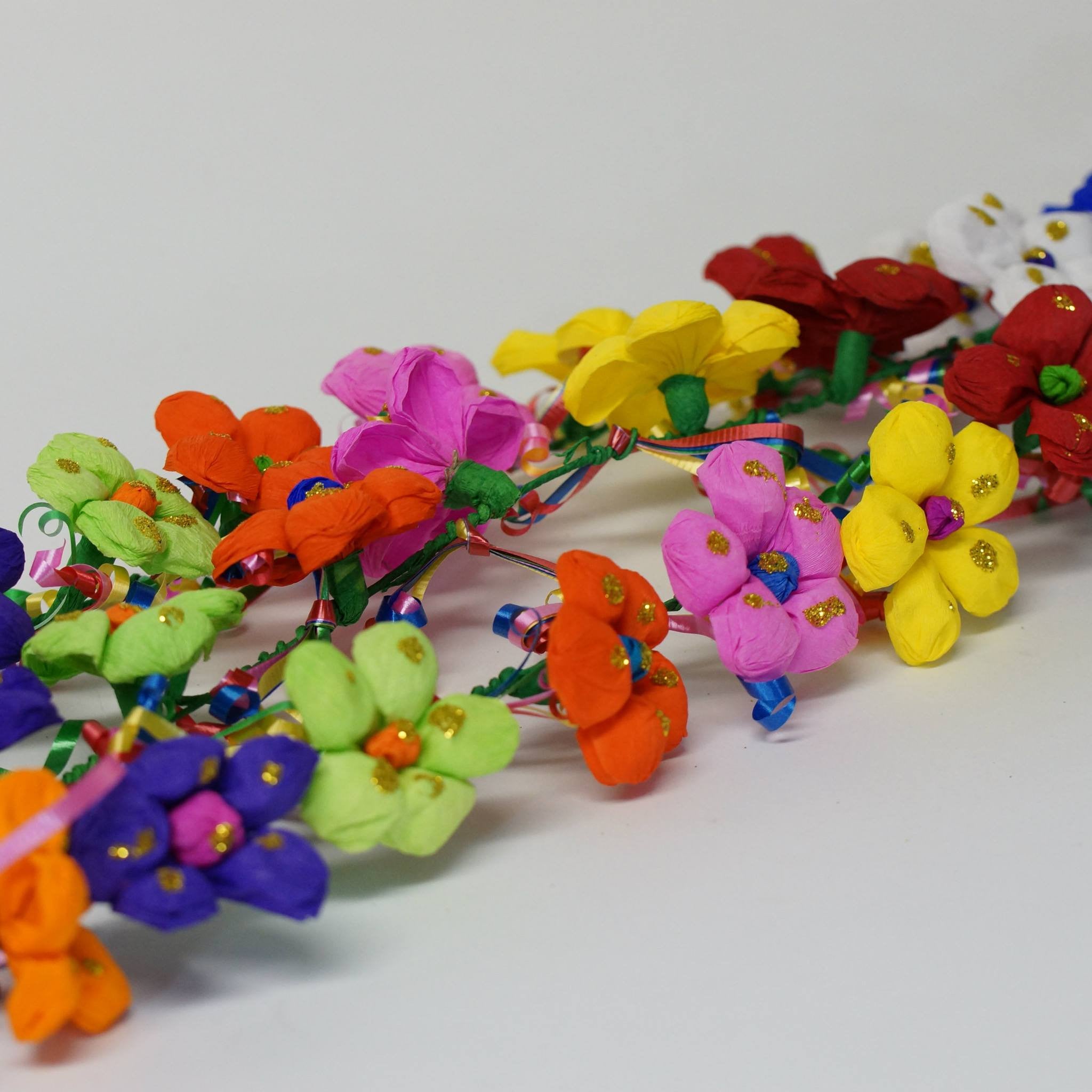 Mexican Paper Flower Crowns, or Coronas Fiesta Zinnia Folk Arts   