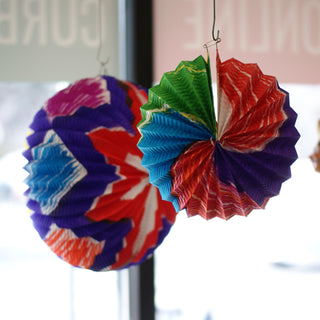 Mexican Paper Lanterns, Round or Lantern Shape Party Decor Zinnia Folk Arts Small Round  
