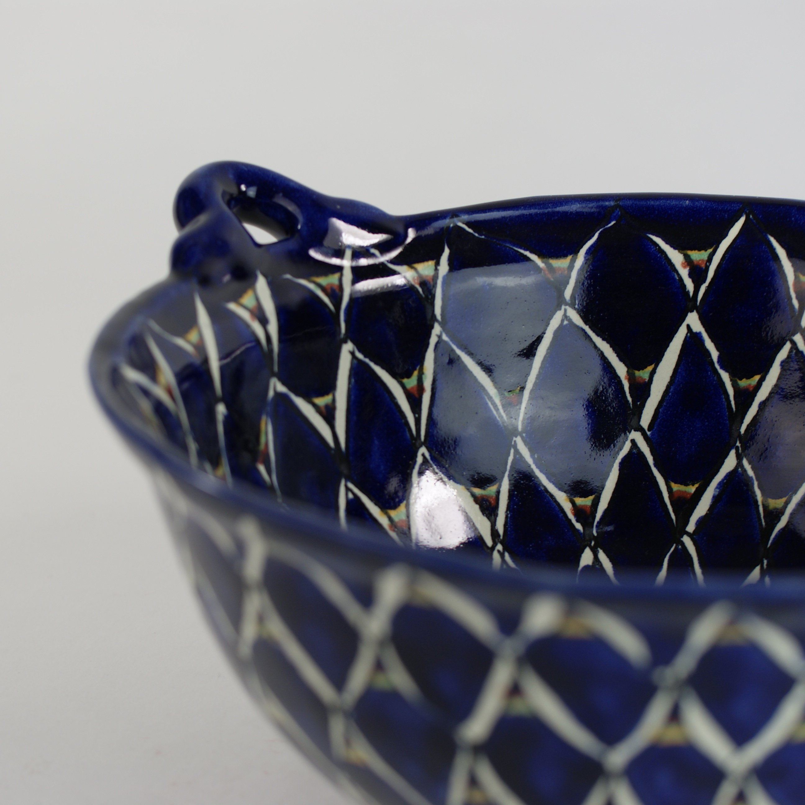 Mexican Talavera Cazuela Bowls with Handles, 12", Ready to Ship Ceramics Zinnia Folk Arts   