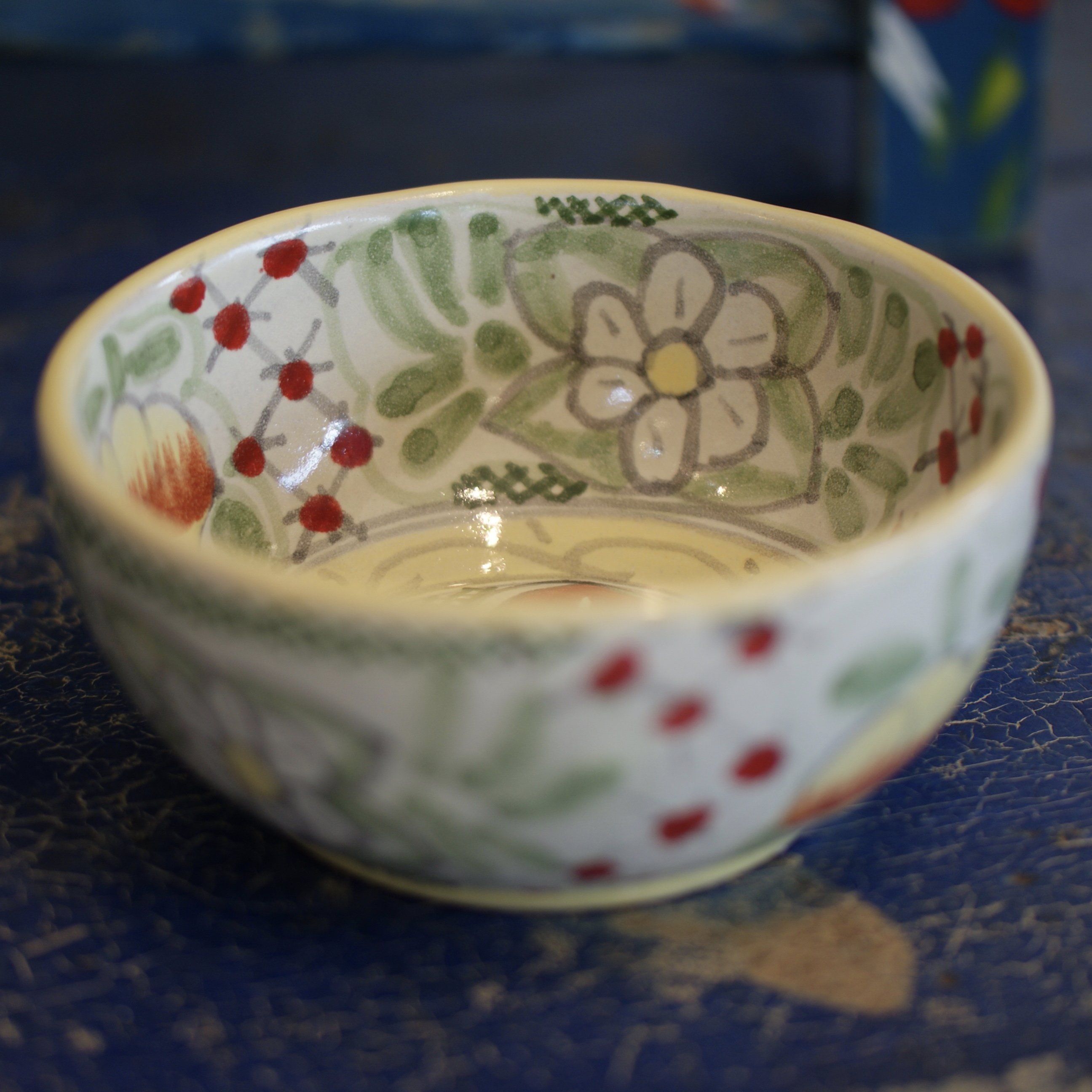 Mexican Talavera Cereal Bowls, Ready to Ship Ceramics Zinnia Folk Arts Amarillo (yellow)  