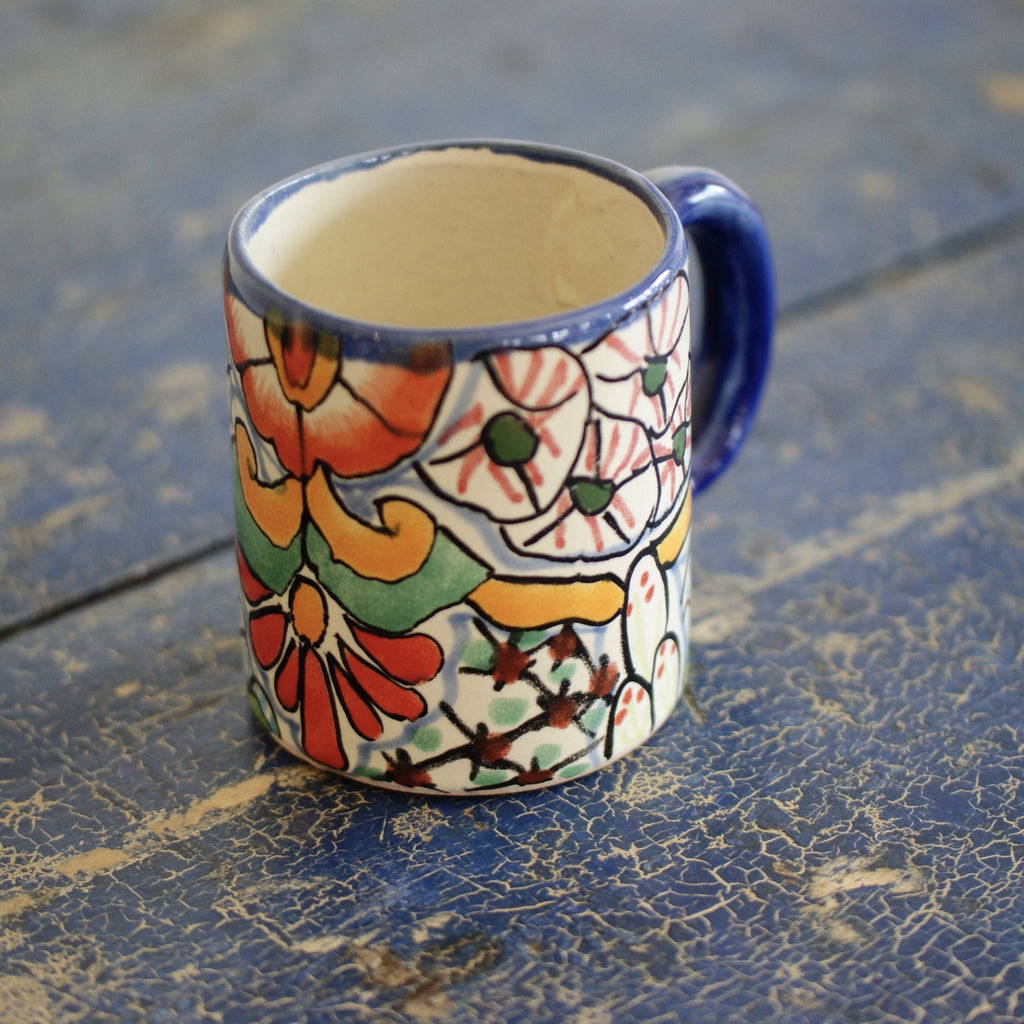 Mexican Talavera Coffee Mug - Verde – Zinnia Folk Arts
